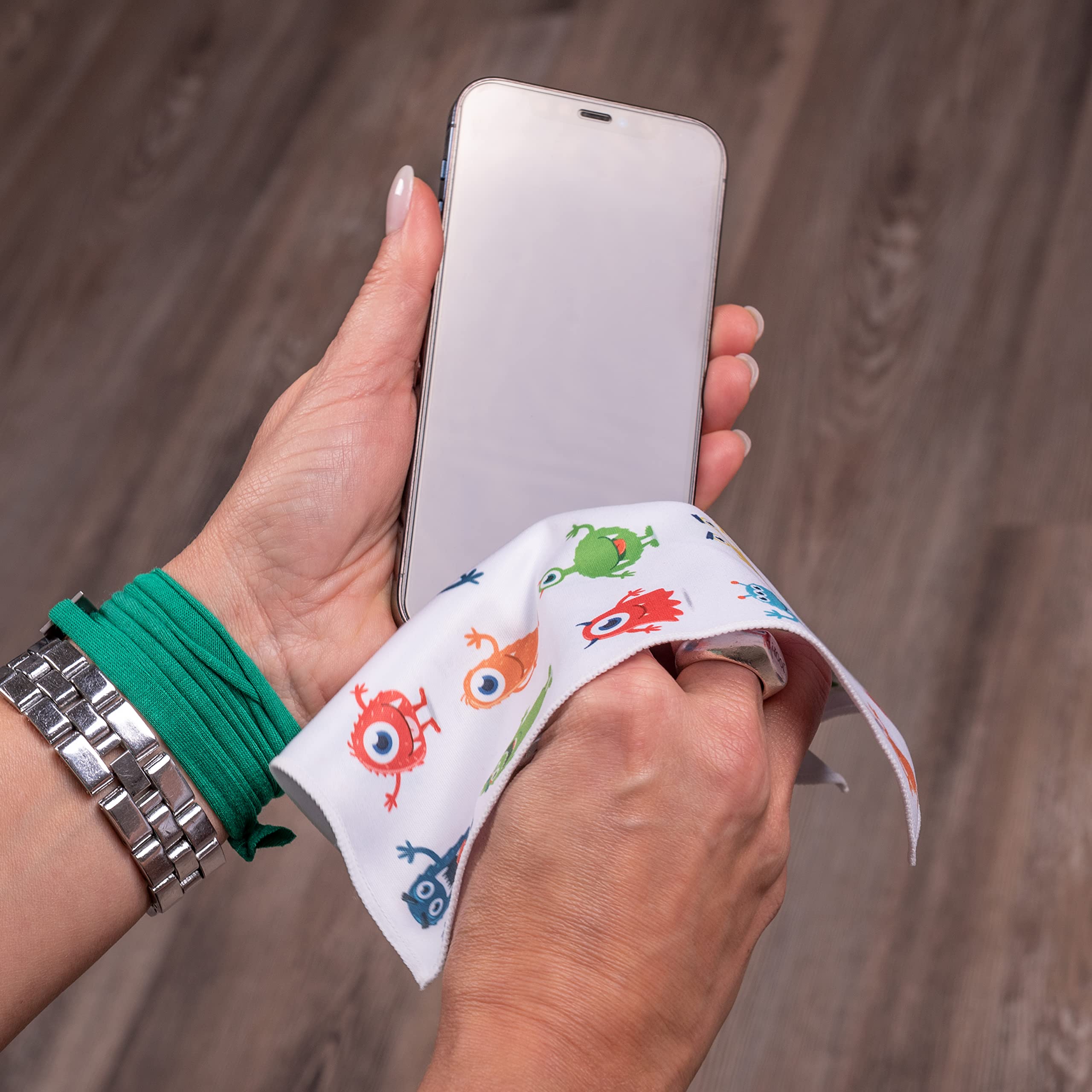 Panni In Microfibra Per Occhiali - Pacco Da 3, 20x20 Cm, Motivi Geometrici, Lavabili - Foto 9