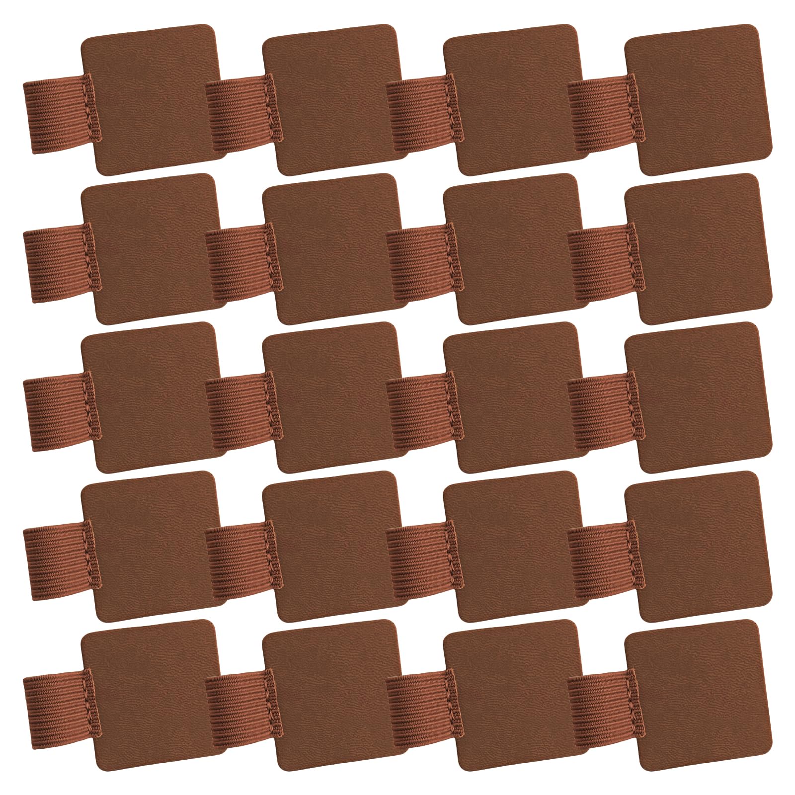 Limtula 20Pcs Adhesive Pen Rings Elastic Holder for Notebook Clipboard Loop Leather