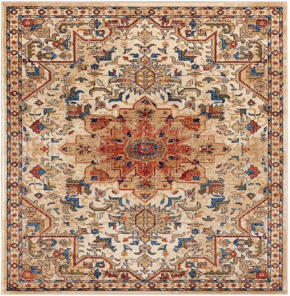 LUXE WEAVERS Geometric Southwestern Area Rug, Ivory 8x10