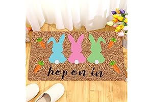 Easter Doormat Outdoor: Ceenna Hoppy Easter Welcome Mat