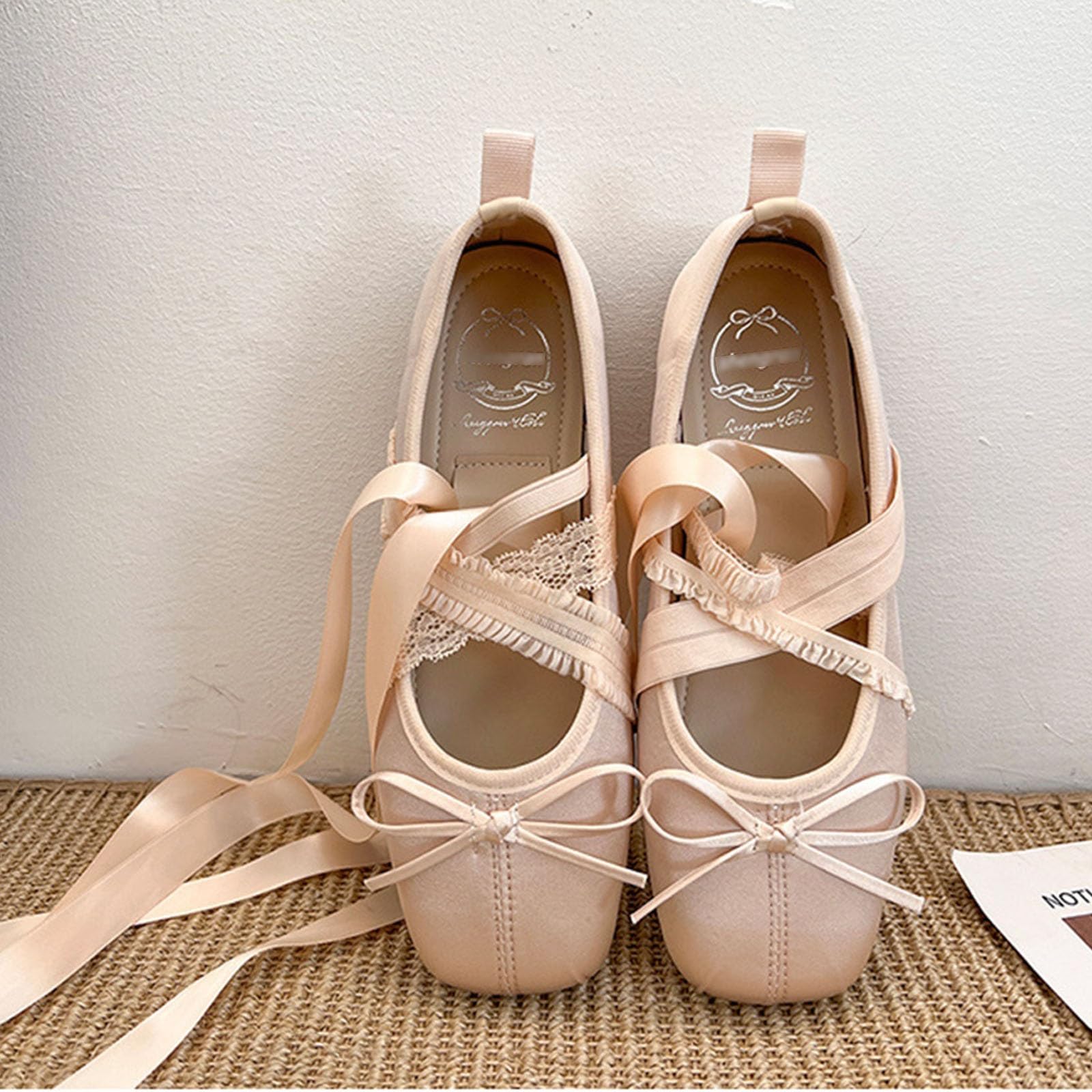 Scarpe Mary Jane da Donna Graziosi Allacciate Fiocco Ballerine Punta