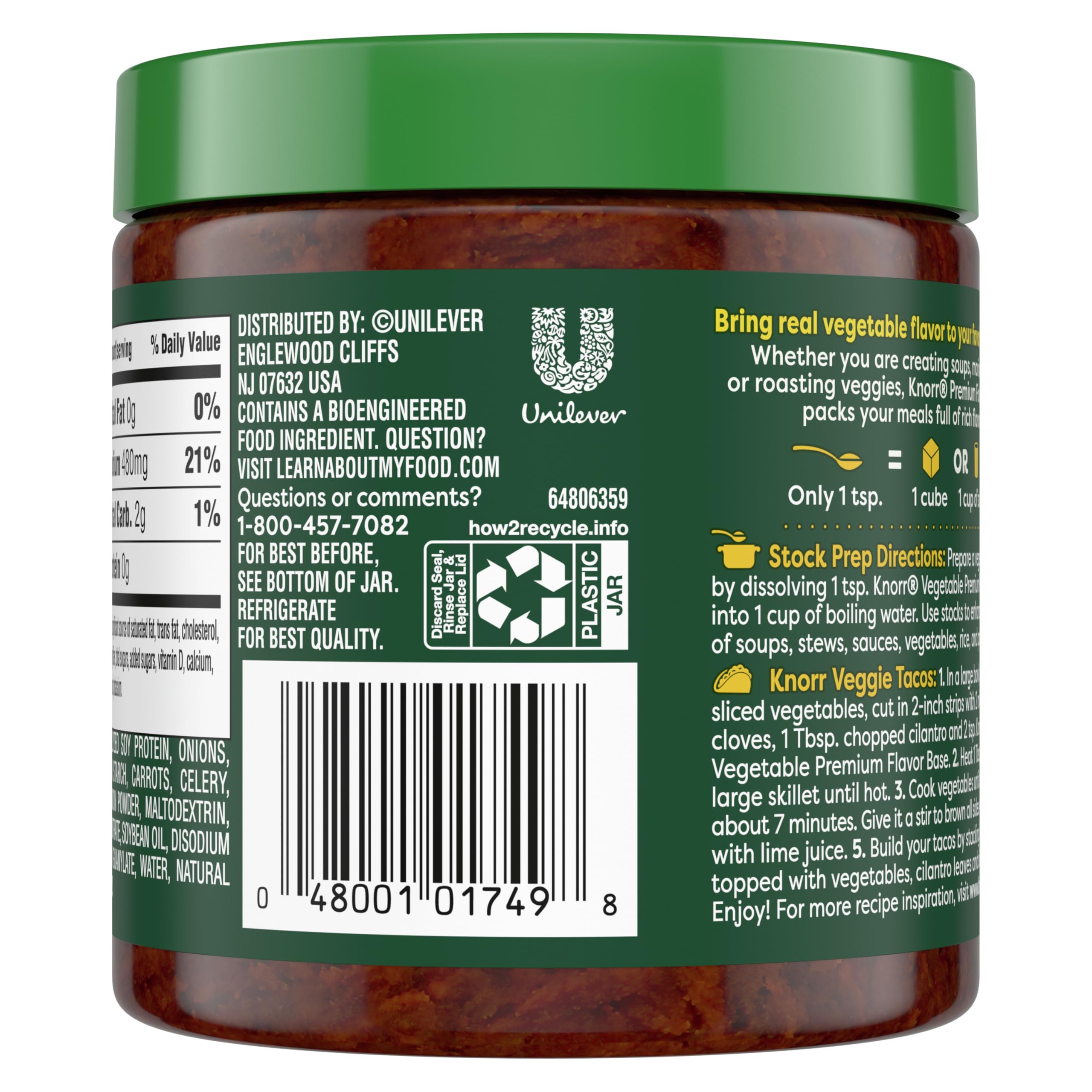 Knorr Premium Flavor Base Vegetable Versatile & Easy to Use 11 OZ