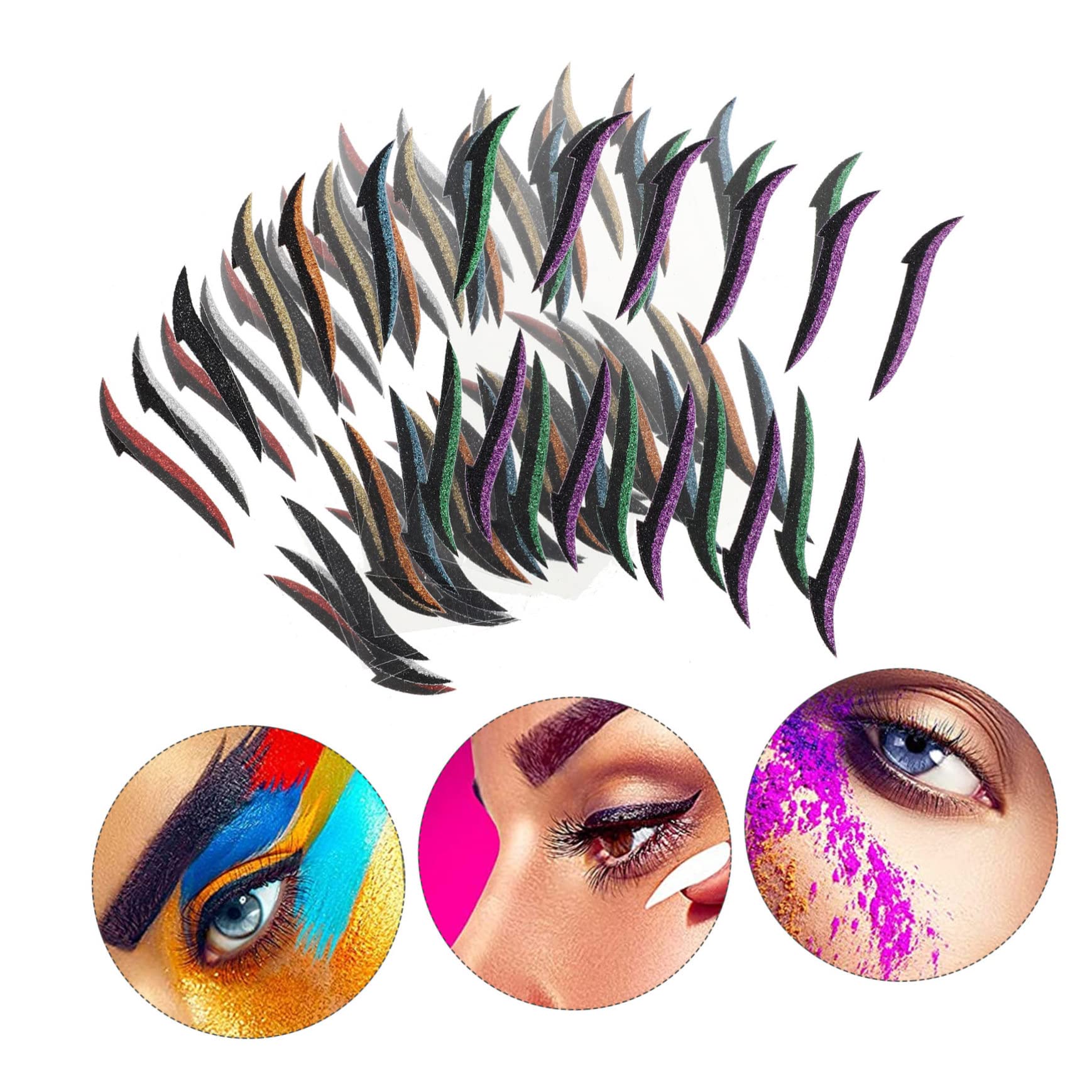 Healeved 200paires Stickers Eyeliner Autocollants Maquillage Des Yeux Strips Liner Invisibles Réutilisables Pour Look Cat Eye Parfait Pour Maison Et Voyage