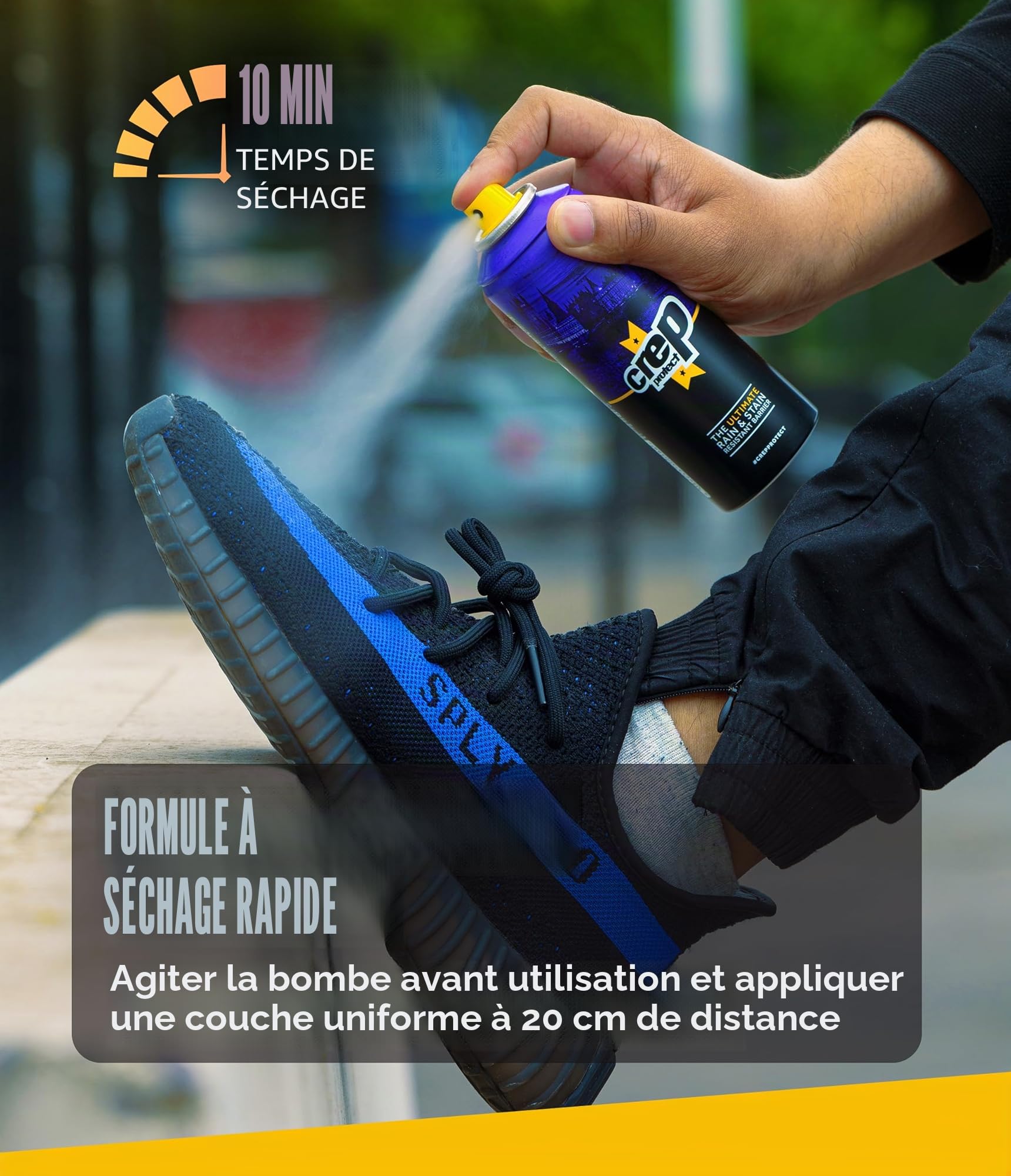 Crep Protect - 200ml Protecteur imperméable contre la pluie et les taches Nano protection pour cuir, nubuck, suède et toile - Baskets -Entretien des baskets (Lot de 2)