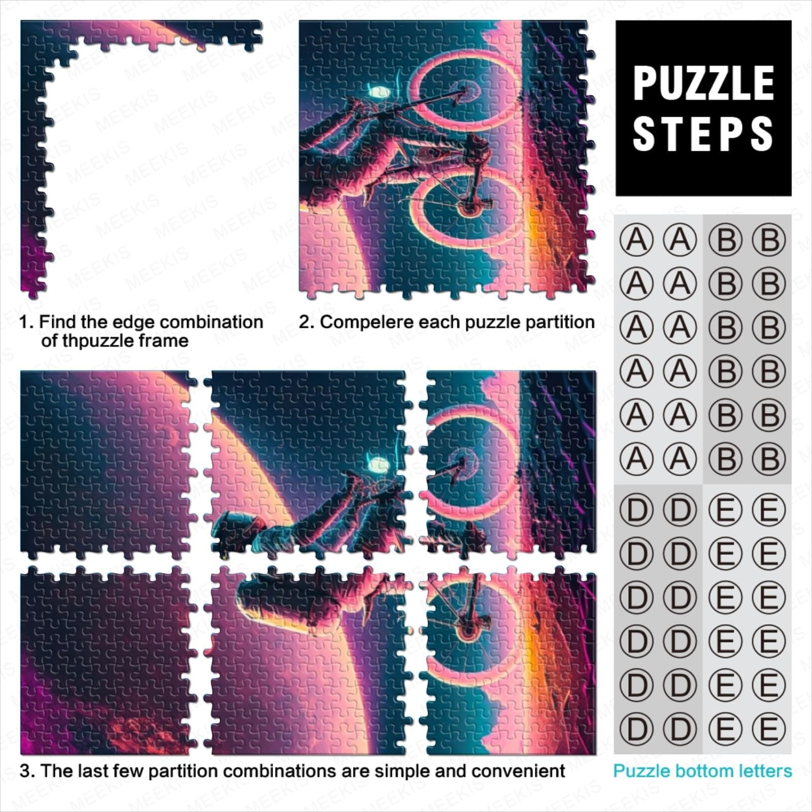 Puzzle Giochi Cycling_Space_Astronaut Puzzle 1000 pezzi Puzzle in legno per adulti Puzzle per bambini e adulti dai 9 anni in su 1000 pezzi （50x75 cm）