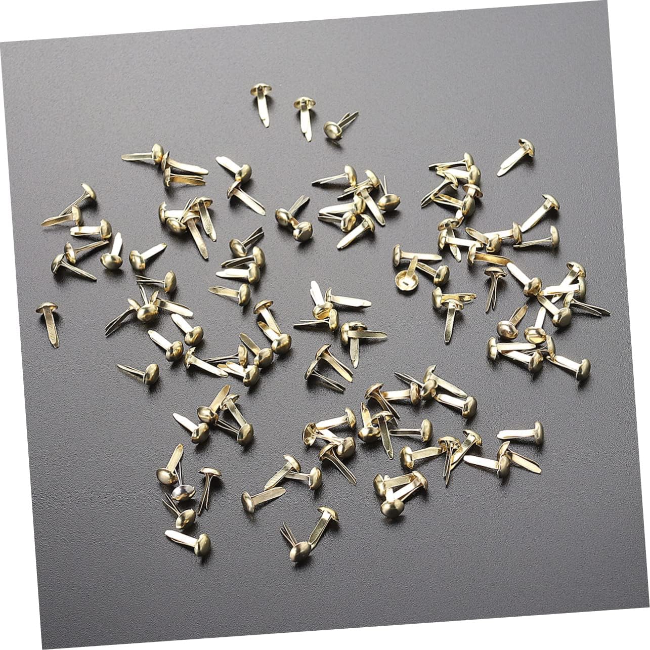JEWEDECO 100pcs Mini Brads Round Pastel Colors Scrapbooking for Crafts Decorations