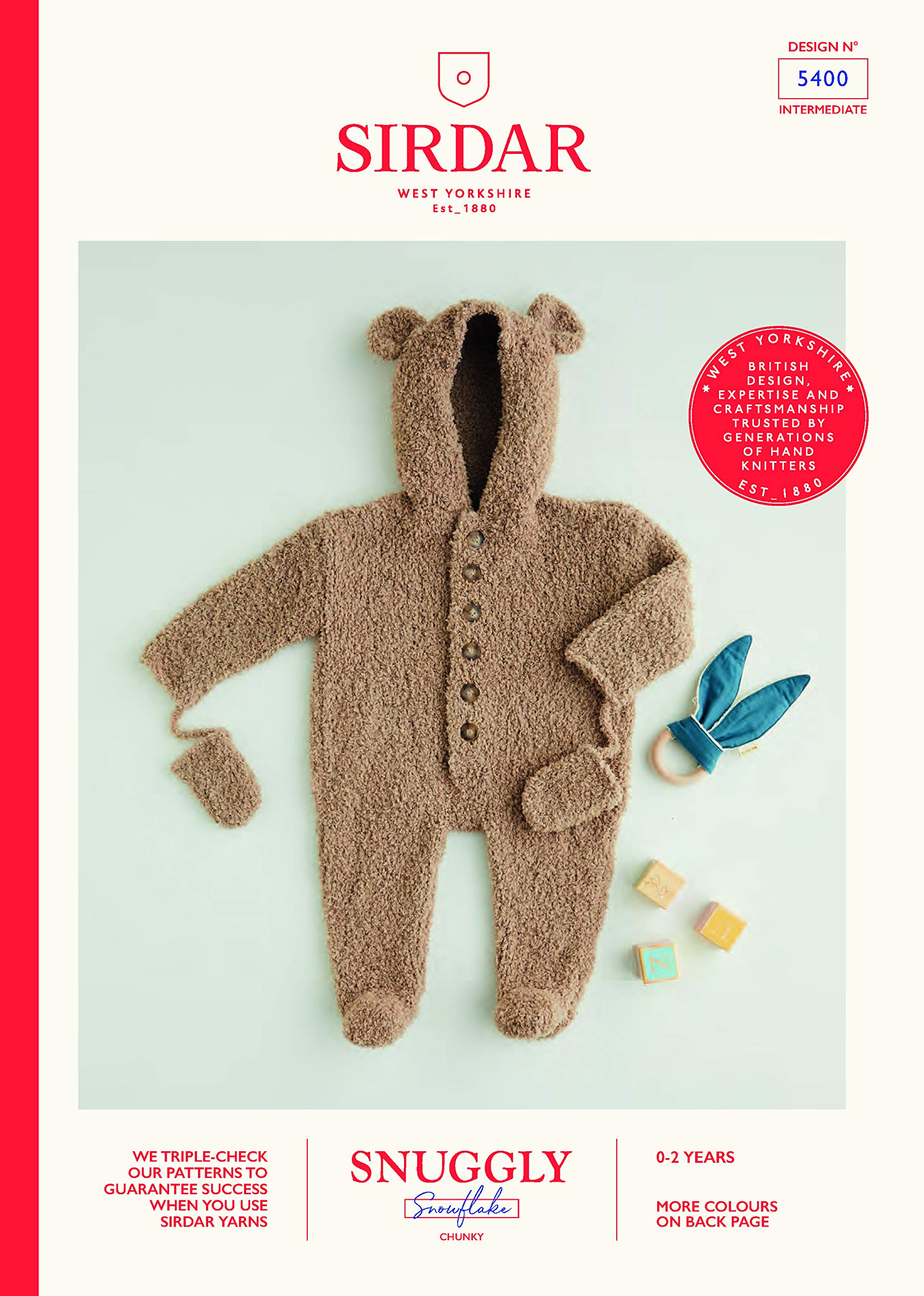 Sirdar Snuggly Snowflake Chunky Knitting Pattern Booklet - 5400 All in One Suit
