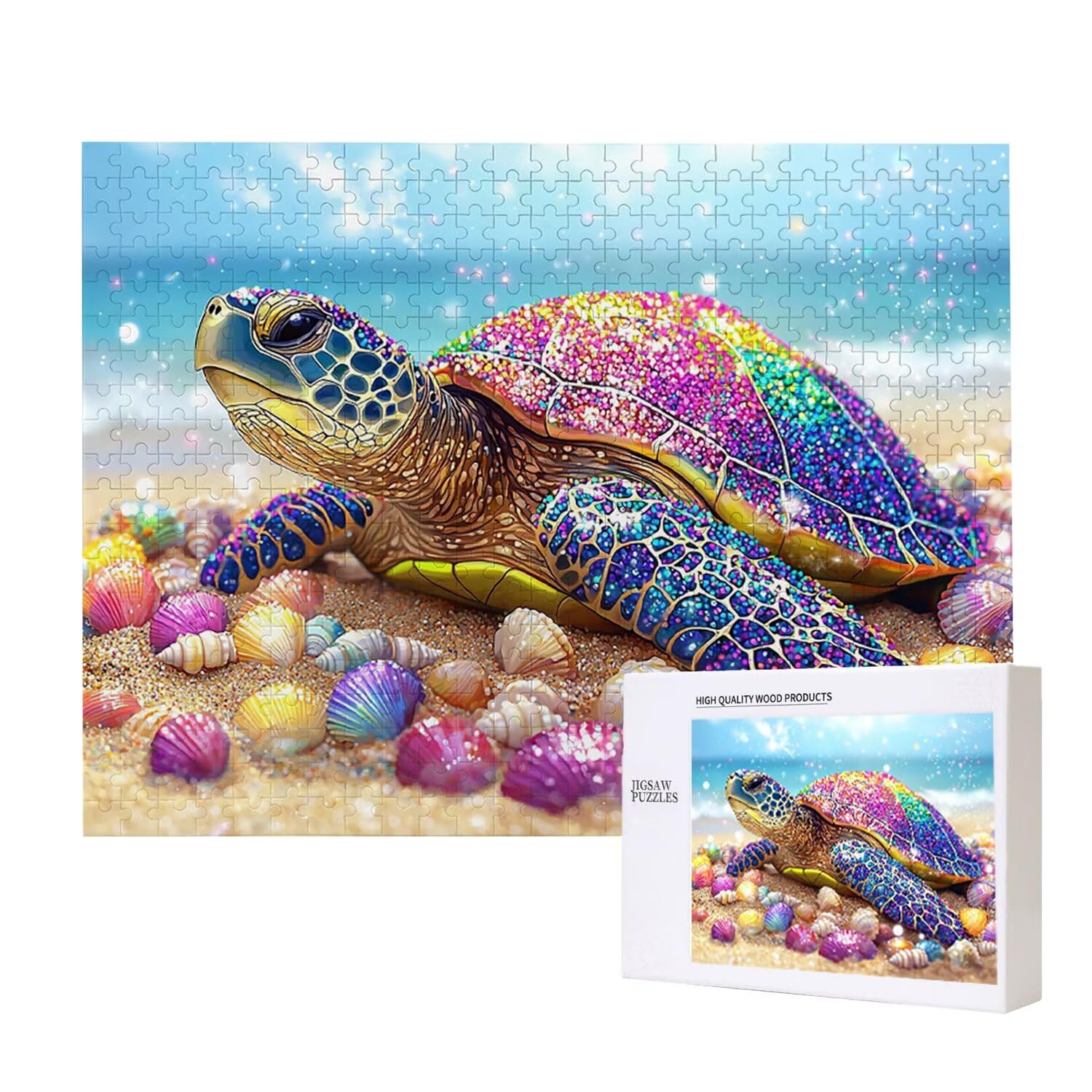 Puzzle in Legno per Adulti 5000 Pezzi | Spiaggia tartarughe| Giocattoli Educativi | Puzzle Adulti E Famiglie Decor | Dimensione Di 156x105cm | Regalo Adultis | Regali Natale (Formato: 62.4x42in) o-260