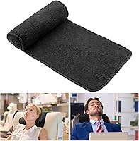 Weysat Non-Slip Fleece Neck Head Pillow for Recliner Chairs - Adjustable Headrest Support for Couch, Sofa, Travel & Office (Black)