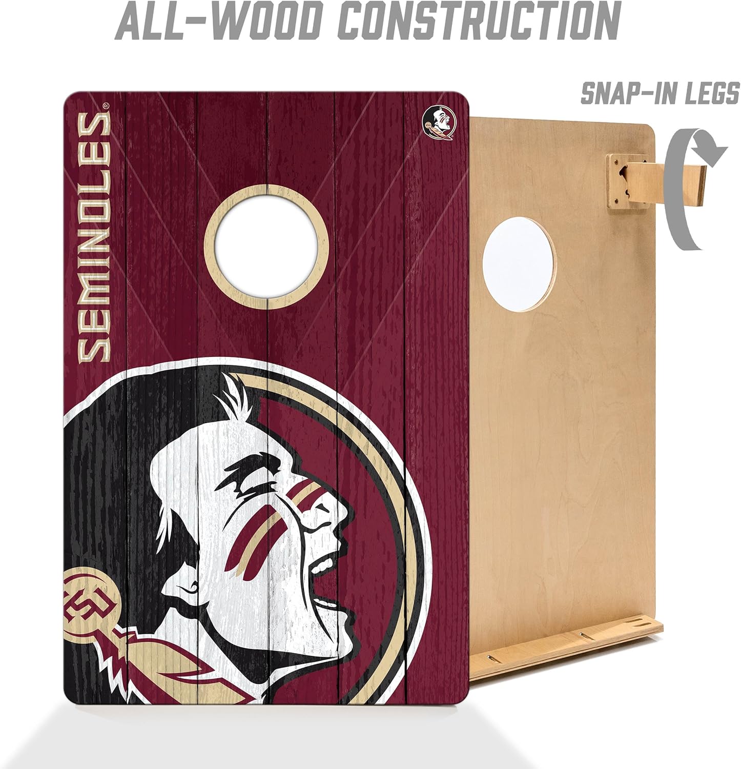 YouTheFan NCAA 2’ x 3’ Wood Cornhole Game