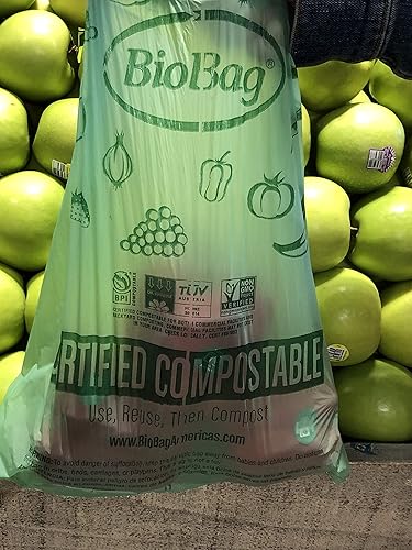 Miniatura 5 de BioBag Bolsas de productos compostables 100% certificadas, 15 x 17, diseñadas para programas orgánicos de edificios multifamiliares, 280 unidades