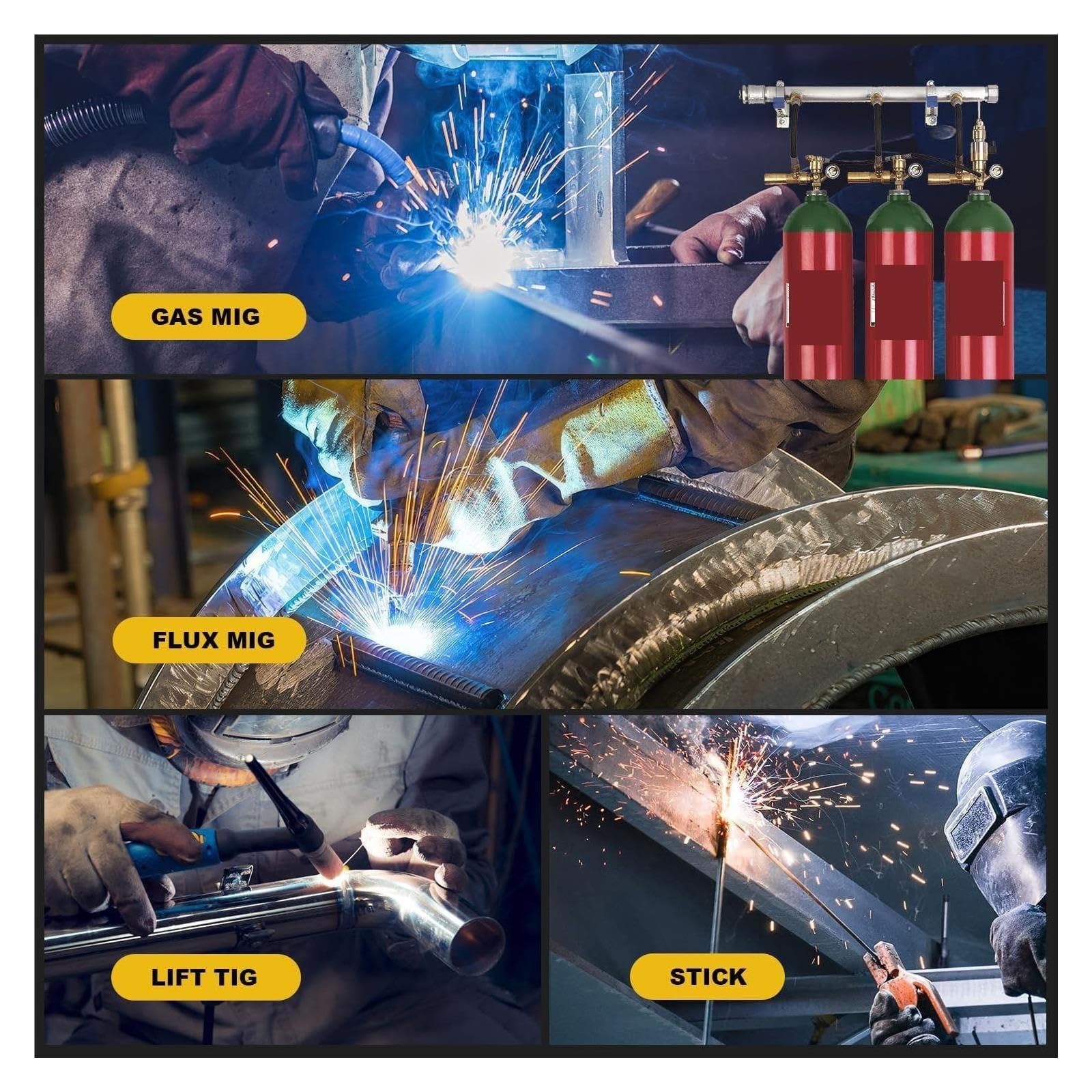 Cortadora de Plasma, Máquina De Soldadura MIG/MMA/TIG, Inversor Multifunción Monofásico Con Motor 200T