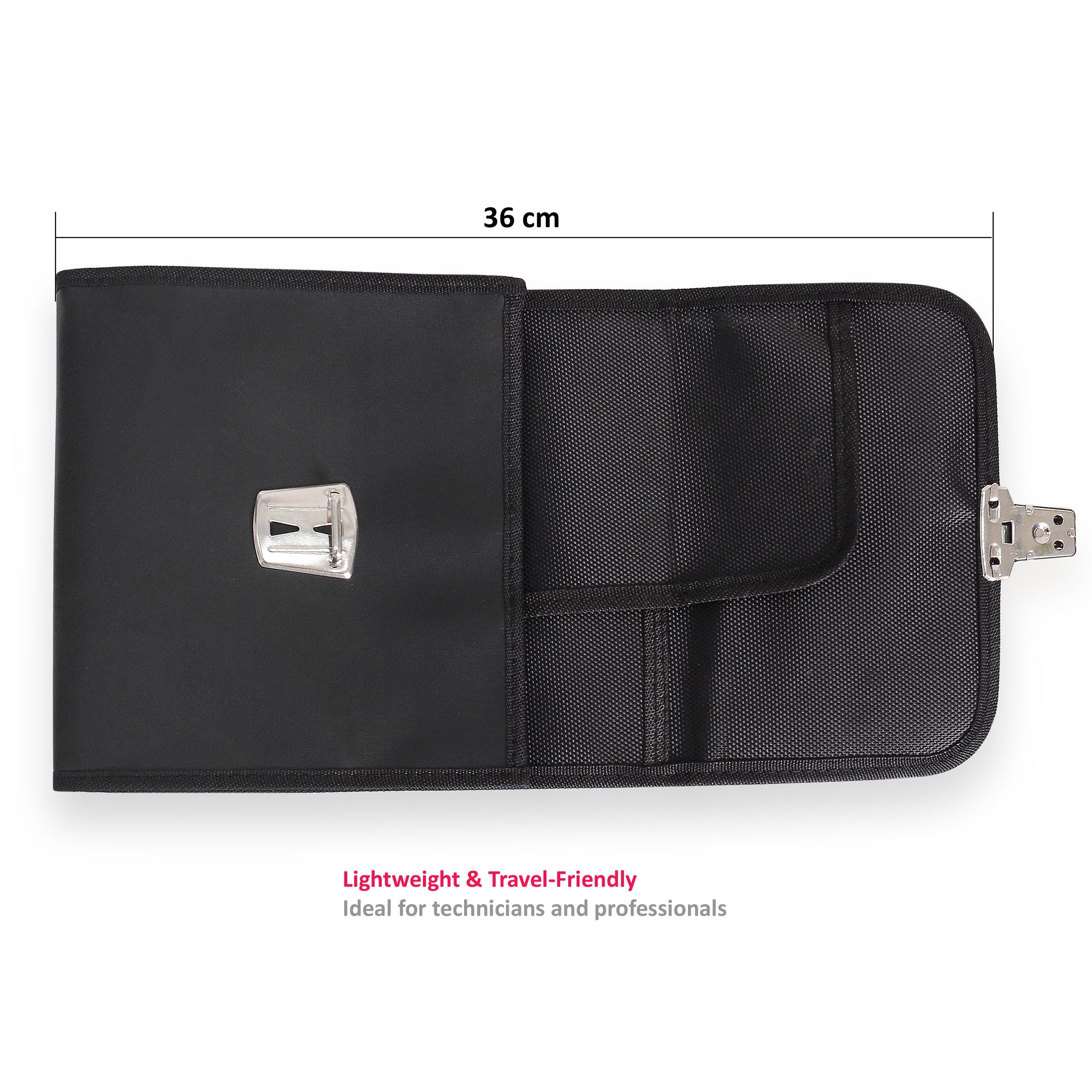 Estuche para cuidado de los pies, bolsa vacía para manicura, pedicura, instrumentos cosméticos, Negro , 13 cm x 19 cm, Tradicional