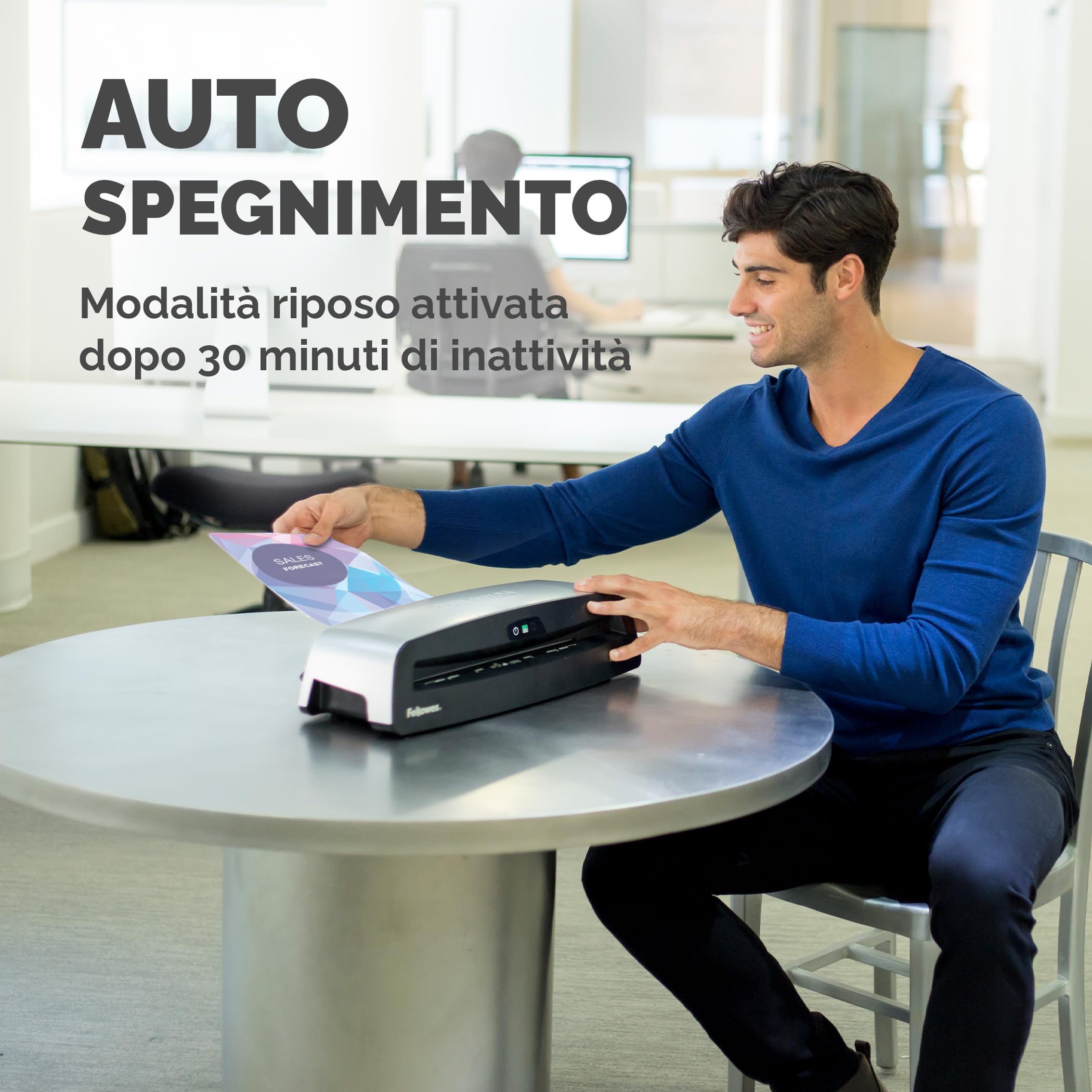 Fellowes Plastificatrice Neptune A3, formato A3, fino a 175 micron, per ufficio, Plastificatrice con Tecnologia AutoSense, Instaheat e Heatguard, Riscaldamento in 1 Minuto, incluso starter pack