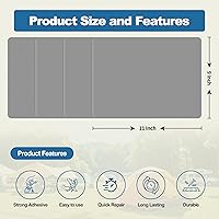 Vista 108 de KING MOUNTAIN Parche de reparación de lona de 9 x 11 pulgadas, 2 piezas, parche de tela impermeable autoadhesivo para sofás, tiendas de campaña