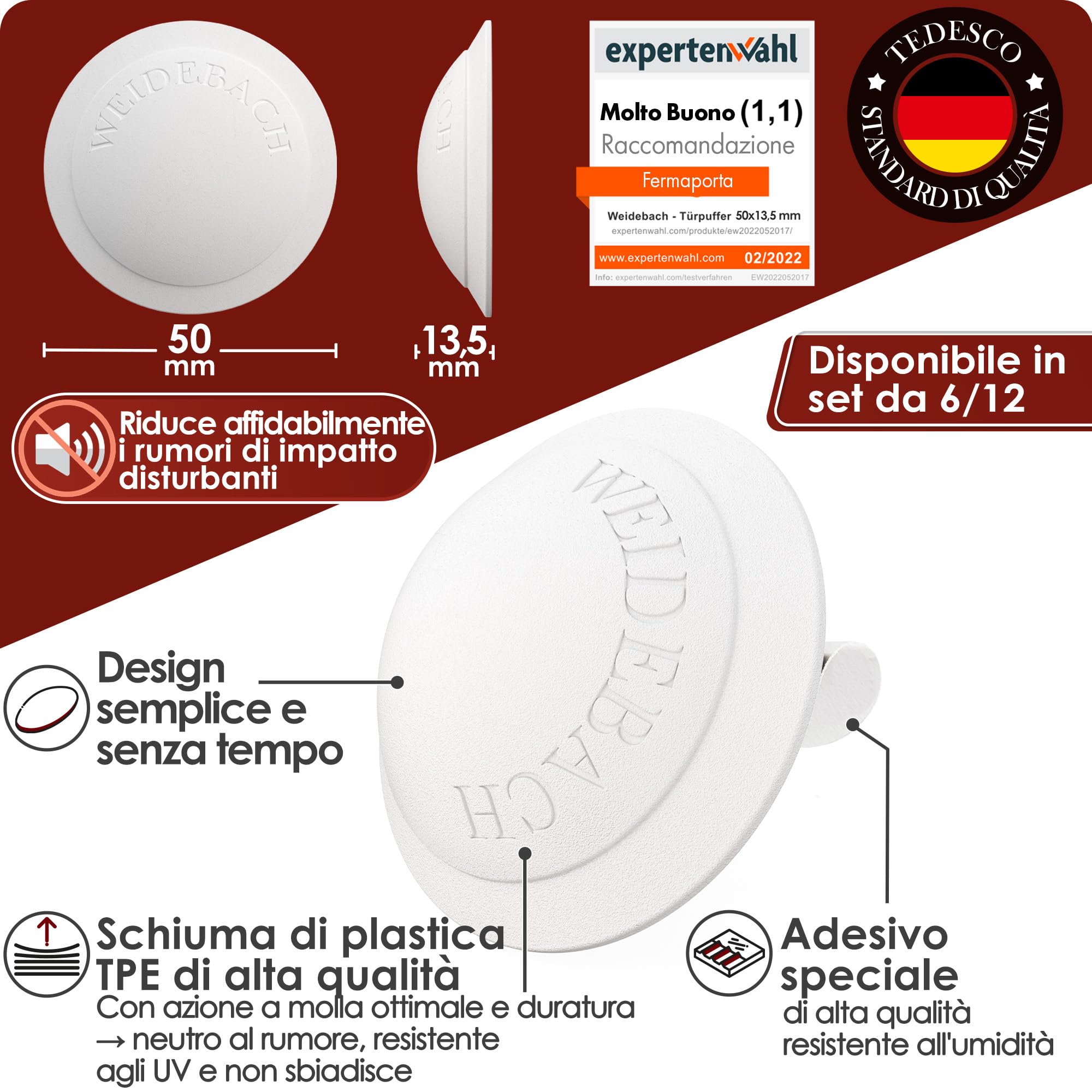 Adesivo Autoadesivo Buffer Armadio Maniglia Porta Tappo Protezione - Foto 5