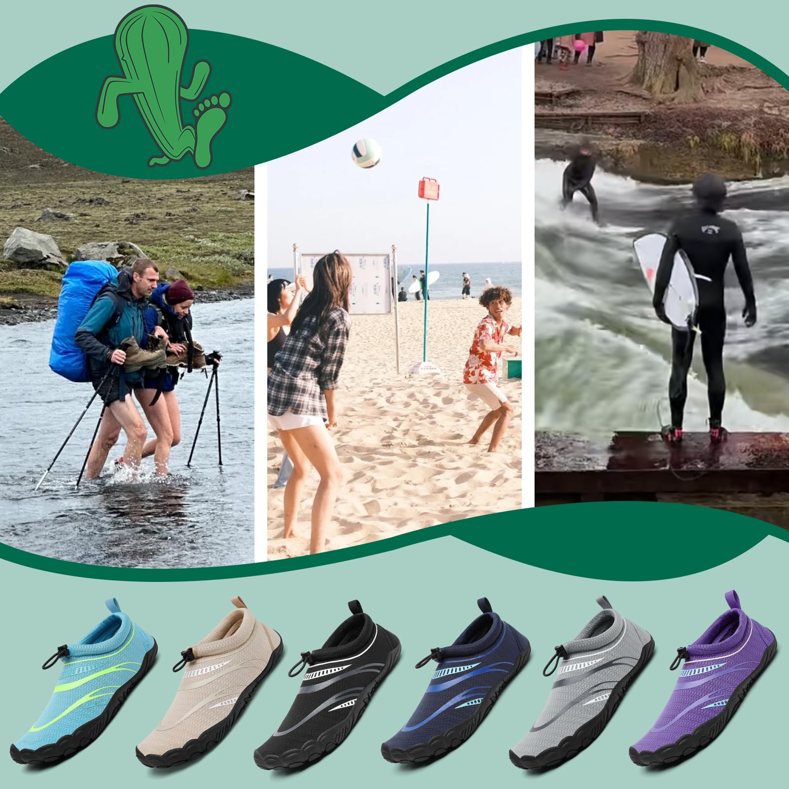 Mishansha Zapatos de Agua Hombre Mujer Zapatillas Playa Secado Rápido Calzado Surf Acuàticos Deporte 36-46 EU