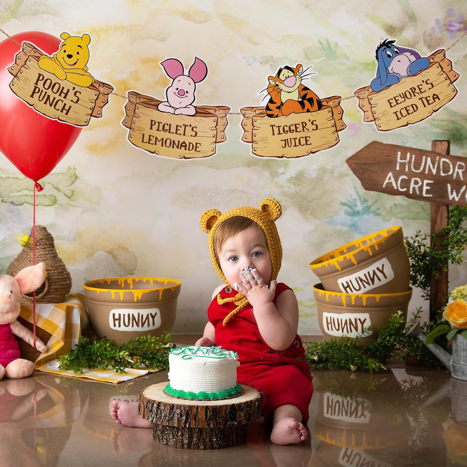 Winnie The Pooh Birthday Decorations MUNIMJI 48cs Classic Winnie Water winnie-the-pooh-birthday-decorations-munimji-48cs-classic-winnie-water