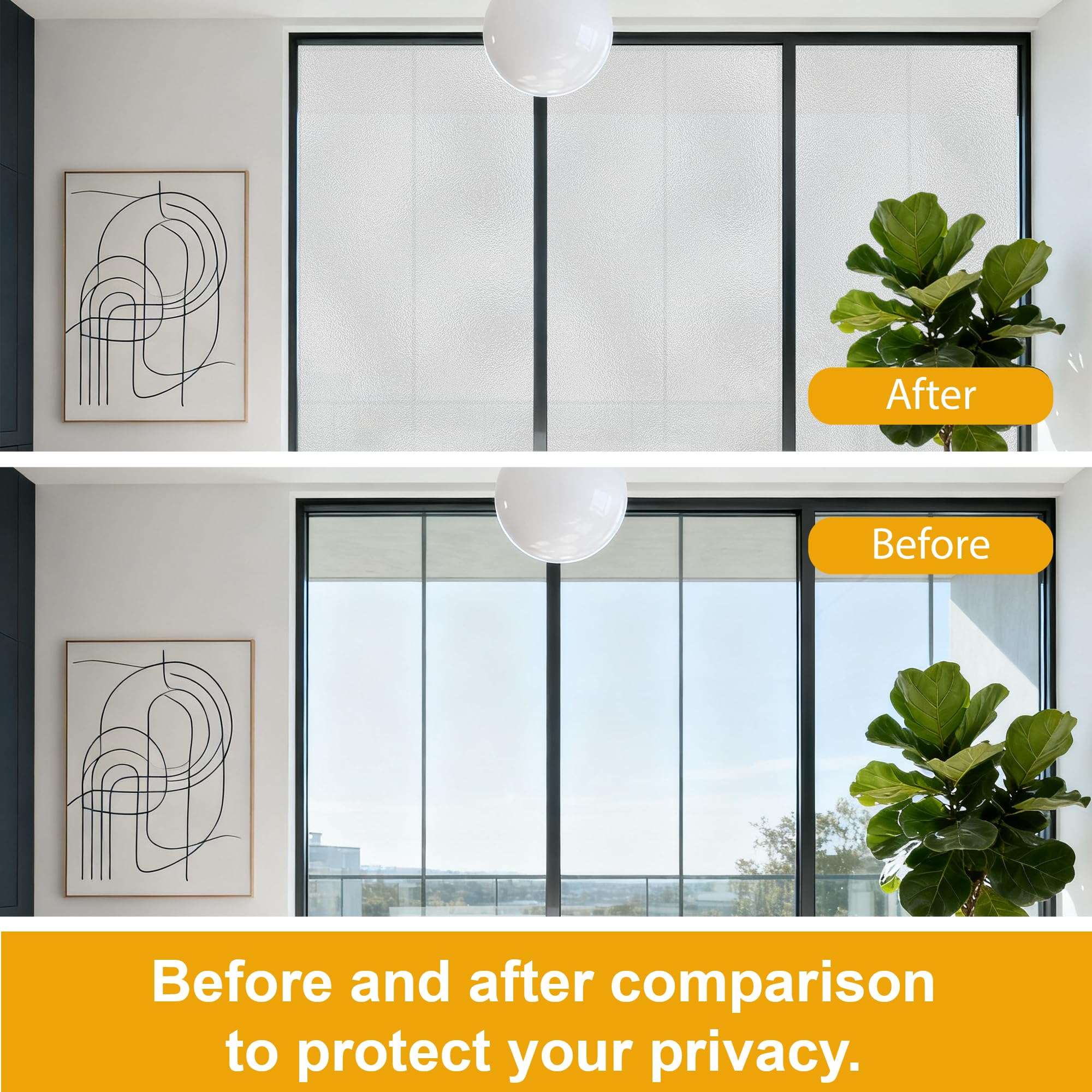 Fensterfolie Milchglasfolie 140 x 120 cm Ohne Klebstoff Milchglasfolie Selbstklebend Wiederverwendbar für Bad Küche Zuhause Büro, Weiß