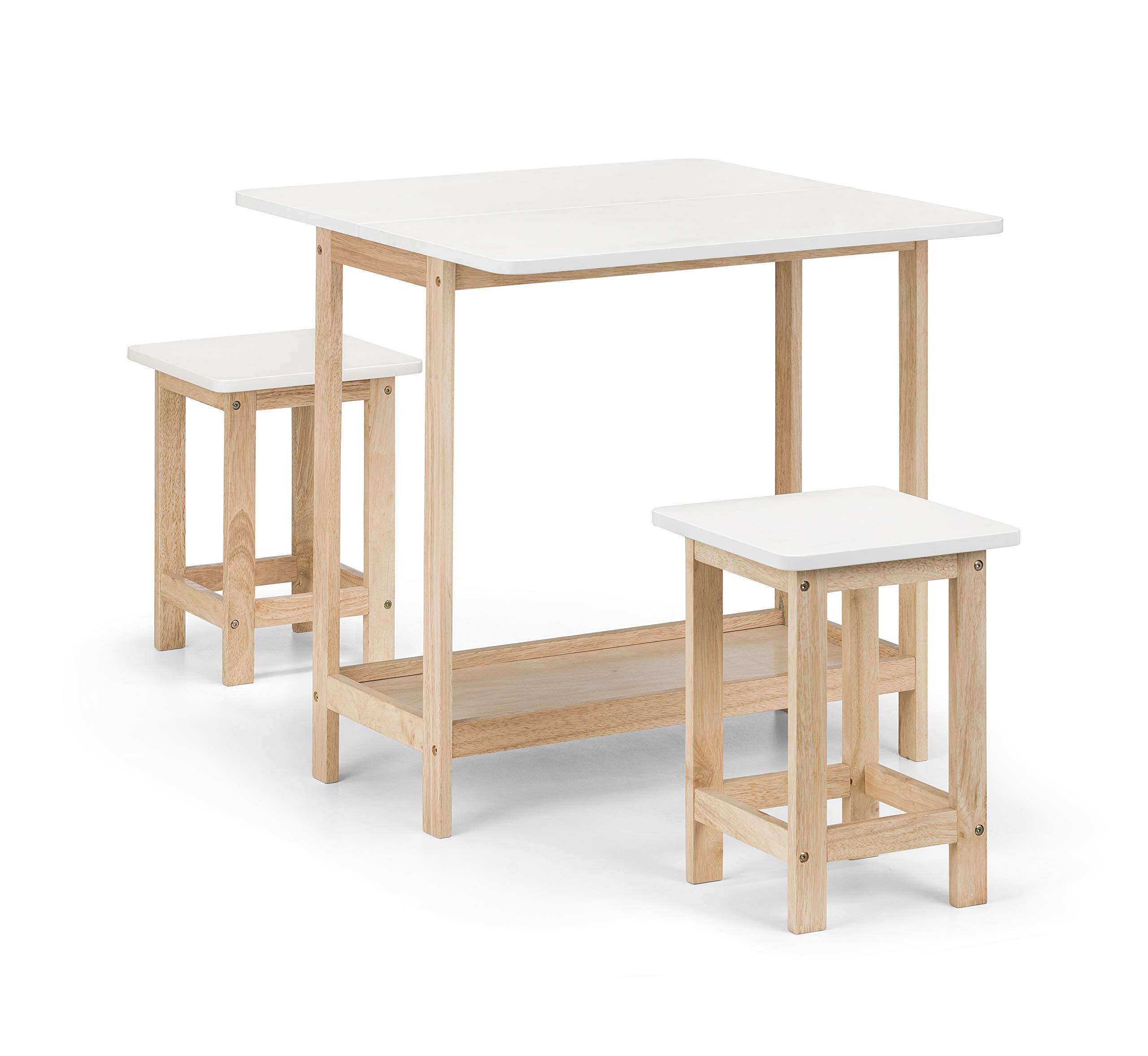 Julian Bowen Bergen Foldable Bar Set White and Natural