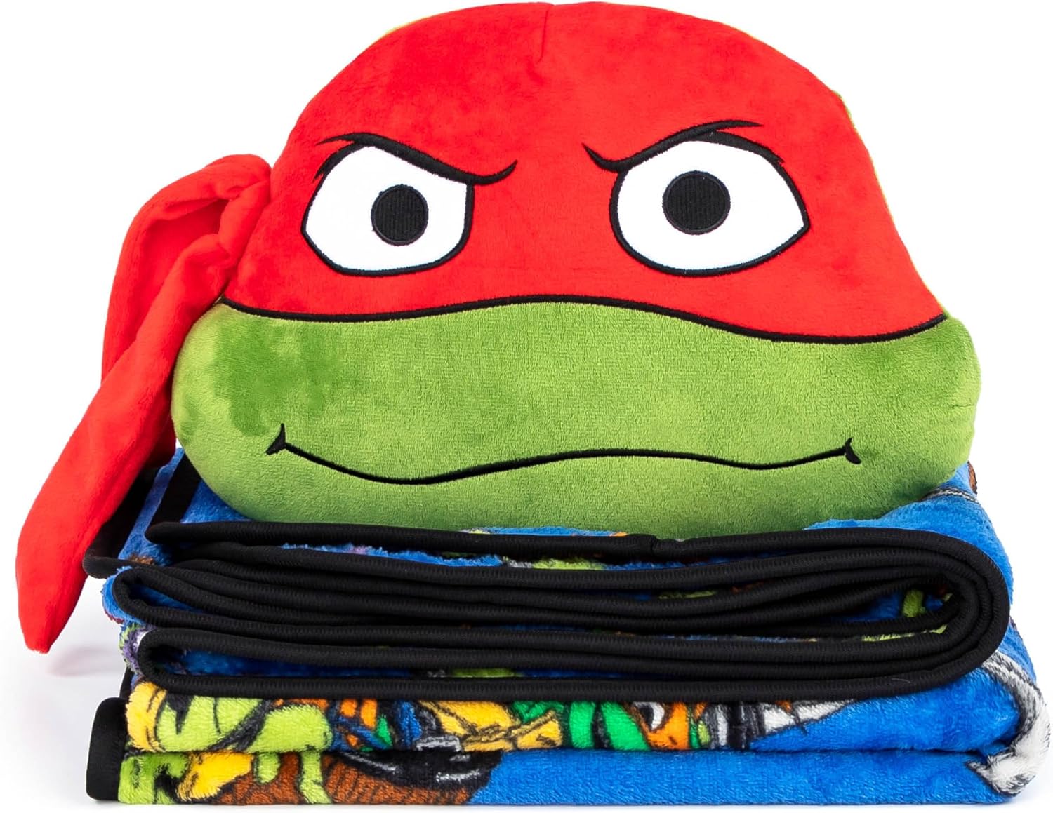 Jay Franco Nickelodeon Teenage Mutant Ninja Turtles Mutant Mayhem Raphael Nogginz Set - 40 x 50 Inch Blanket & Plush Pillow Set - Kids Super Soft 2 Piece Set - Image 3