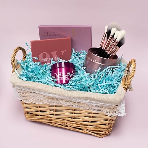 Miniatura 108 de MagicWater - Papel de corte arrugado para cestas de regalo, 2 libras, vainilla y oro, perfecto para relleno de papel triturado, relleno de cestas