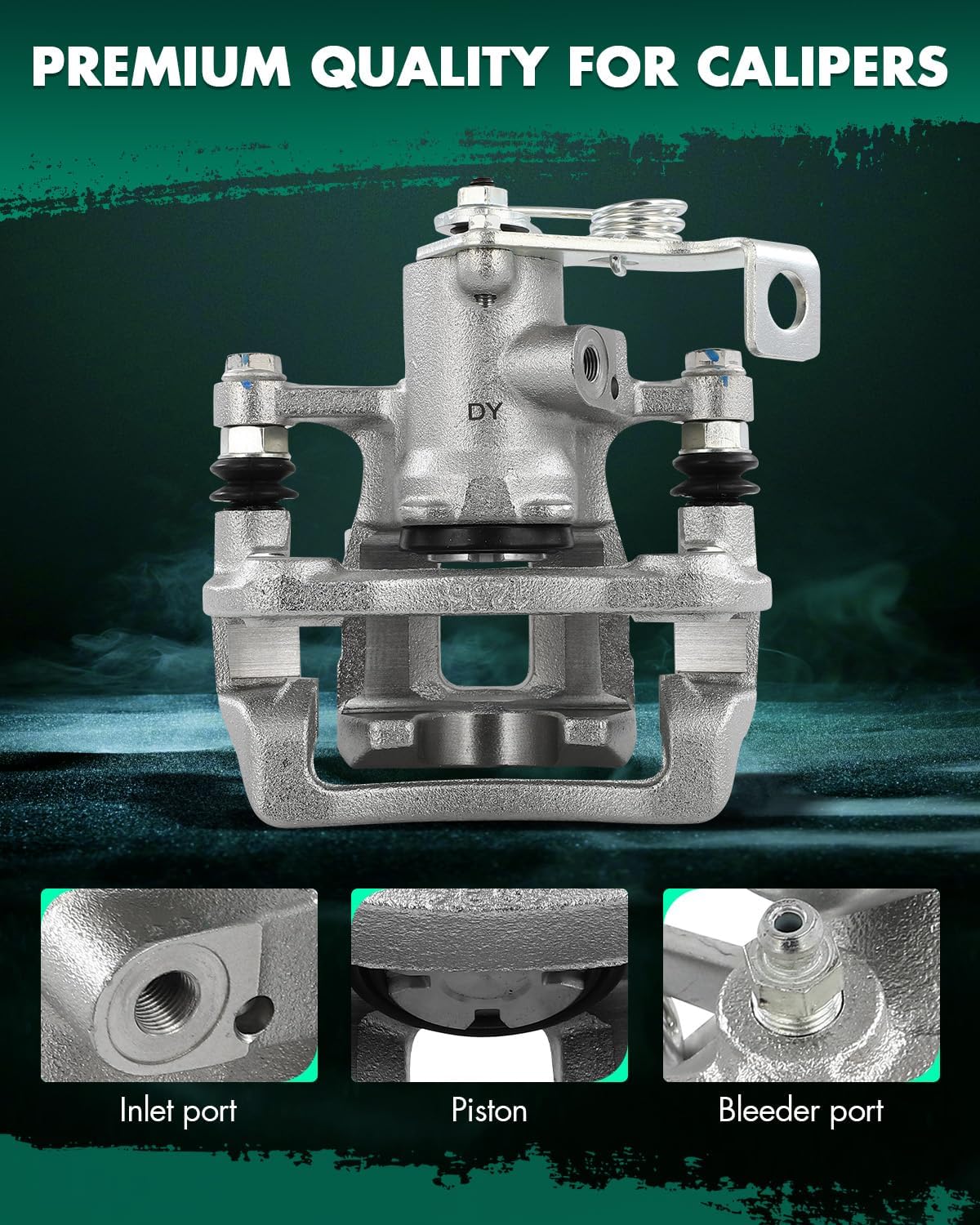 SCITOO 19B6793 Rear Left Disc Brake Caliper Assembly w/Bracket for Dodge for Attitude 2012-2014,for Hyundai for Accent 2012-2017
