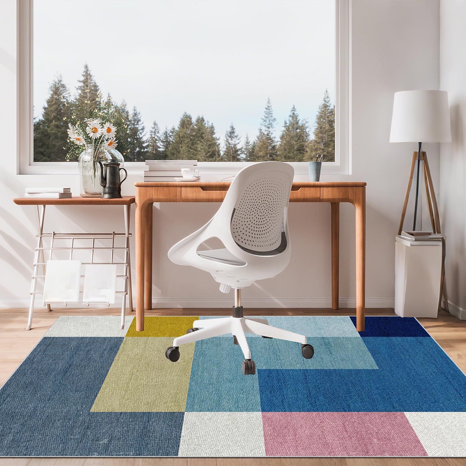 Langlebiger Nonslip Hardwood Bodenschutz für Büro & Gaming Stühle, 130 x 160 cm, multifunktional, ideal für Zuhause & Büro