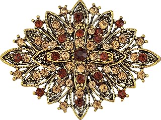 Vintage Art Deco Crystal Rhinestone Brooch Pin for Women