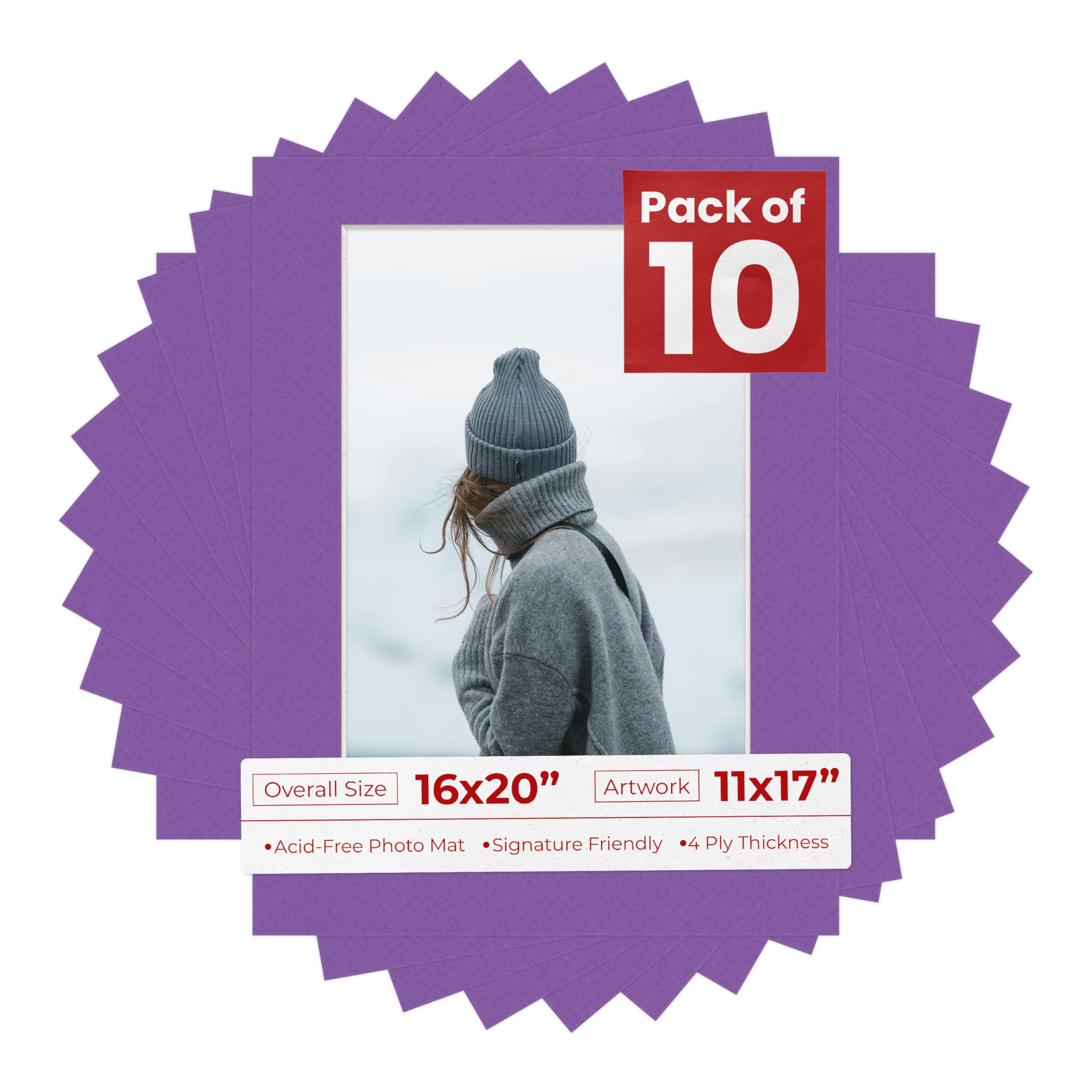 Amazon.com: 11x17 Mat for 16x20 Frame - Precut Mat Board Acid-Free