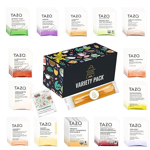 Miniatura 1 de Juego de muestras de té de otoño y Navidad. 56 bolsitas de té, 14 sabores festivos, caja de té, 10 palitos de miel, libro electrónico de recetas en