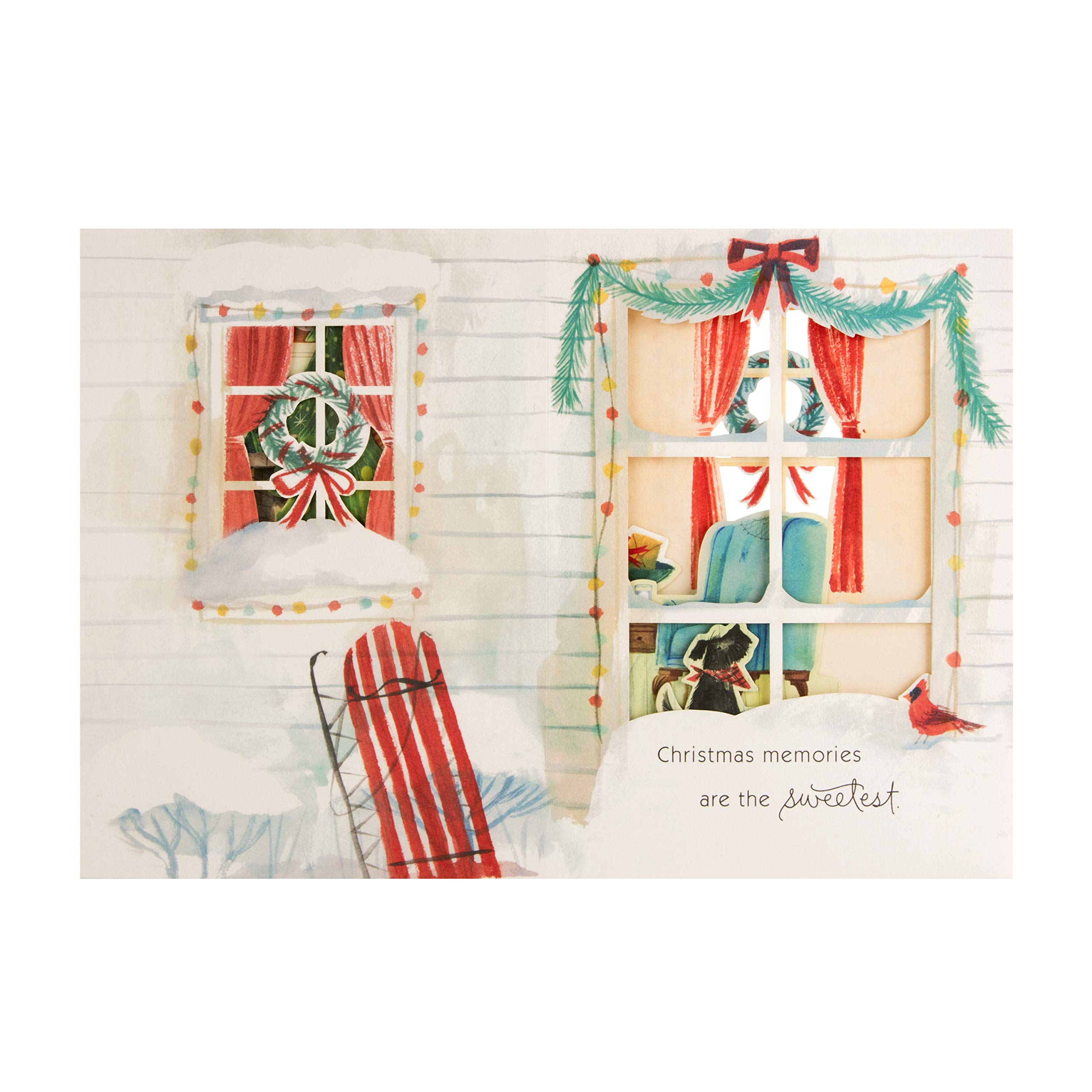 Hallmark Paper Wonder - Biglietto di Natale pop-up 3D, motivo: villaggio di Babbo Natale