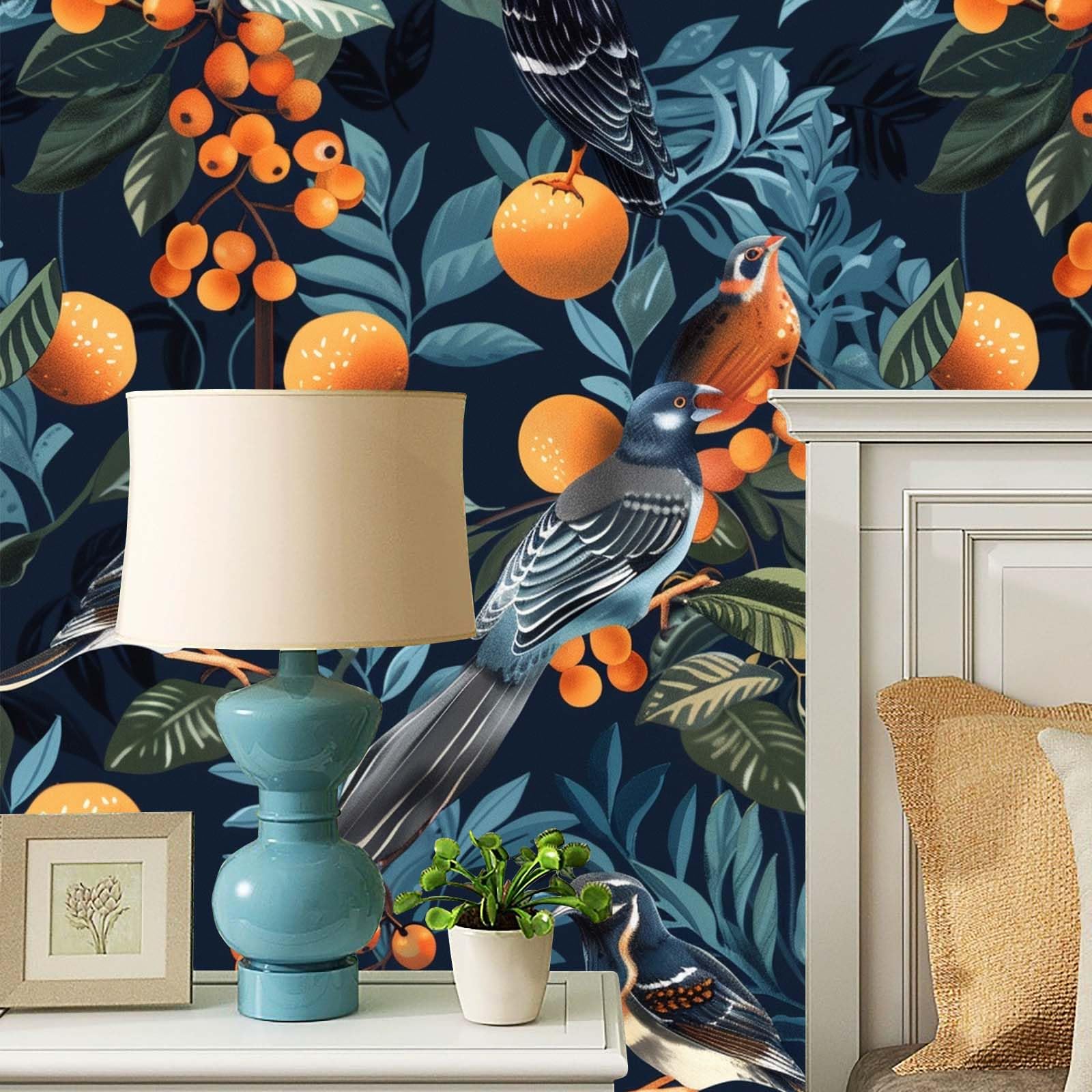 Boho Bird Tree Wallpaper Buy Boho Wallpaper For Walls Online In India