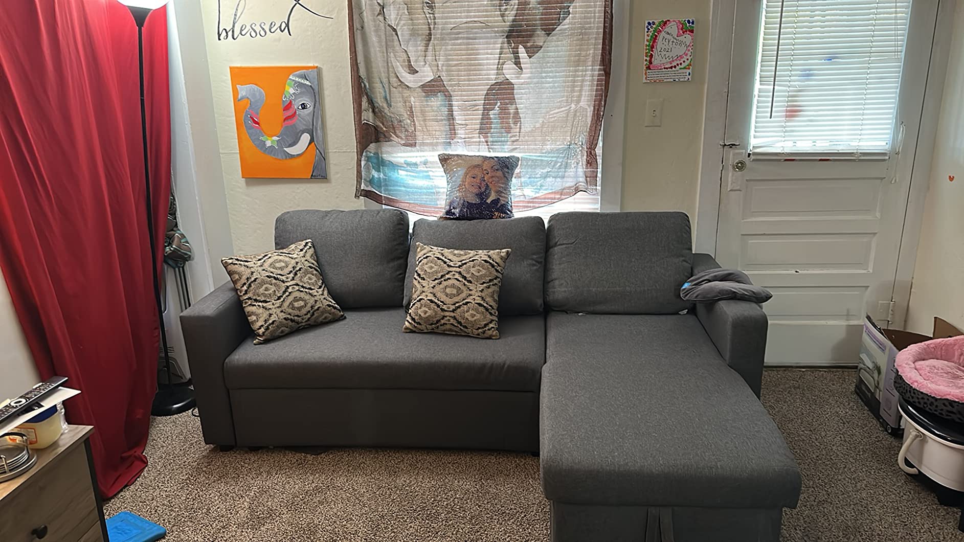 54/mo Finance Yaheetech Sectional Sofa LShaped Sofa Couch Bed w