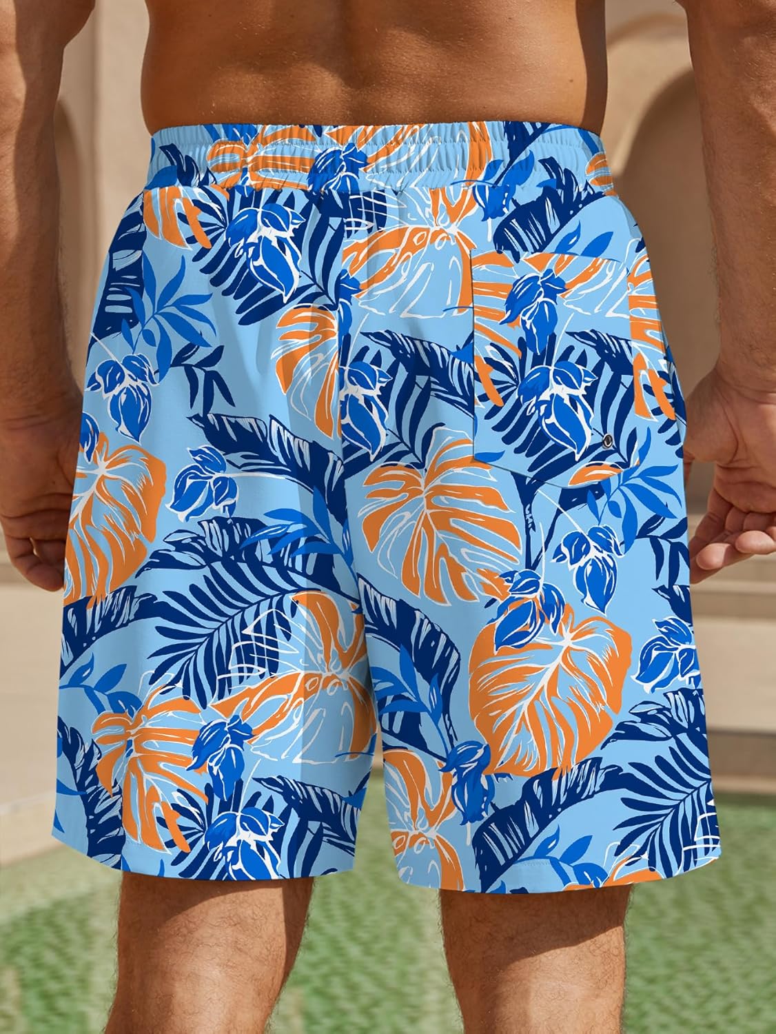 Hardaddy Men's 2 in 1 Swim Trunks with Compression Liner Beach Board Shorts with Pockets - Image 3