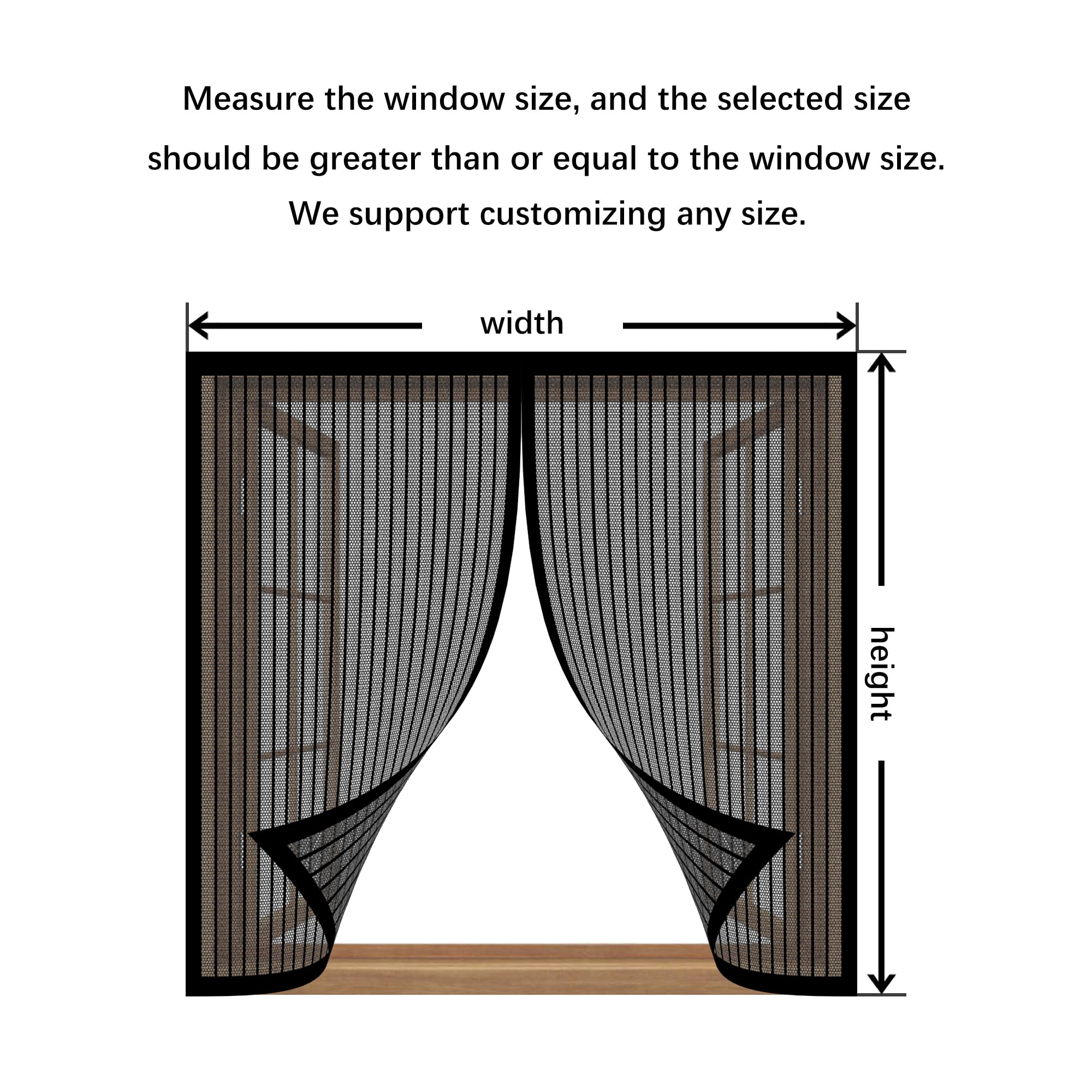 Zanzariera Magnetica 170 x 180 cm Autoadesiva Zanzariera Magnetica Adesivo Tenda Installazione Rapida Senza Attrezzi per Finestre Qualunque Piccole Grandi, Nero