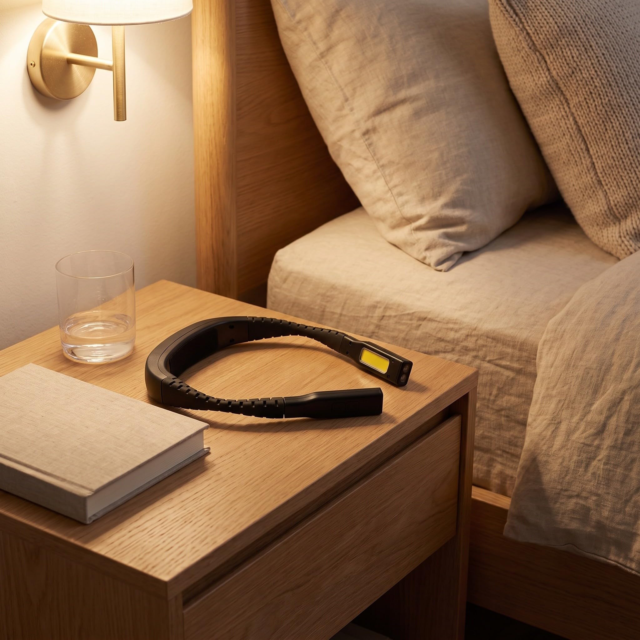 Zerodeko Lámpara de lectura recargable para llevar alrededor del cuello,