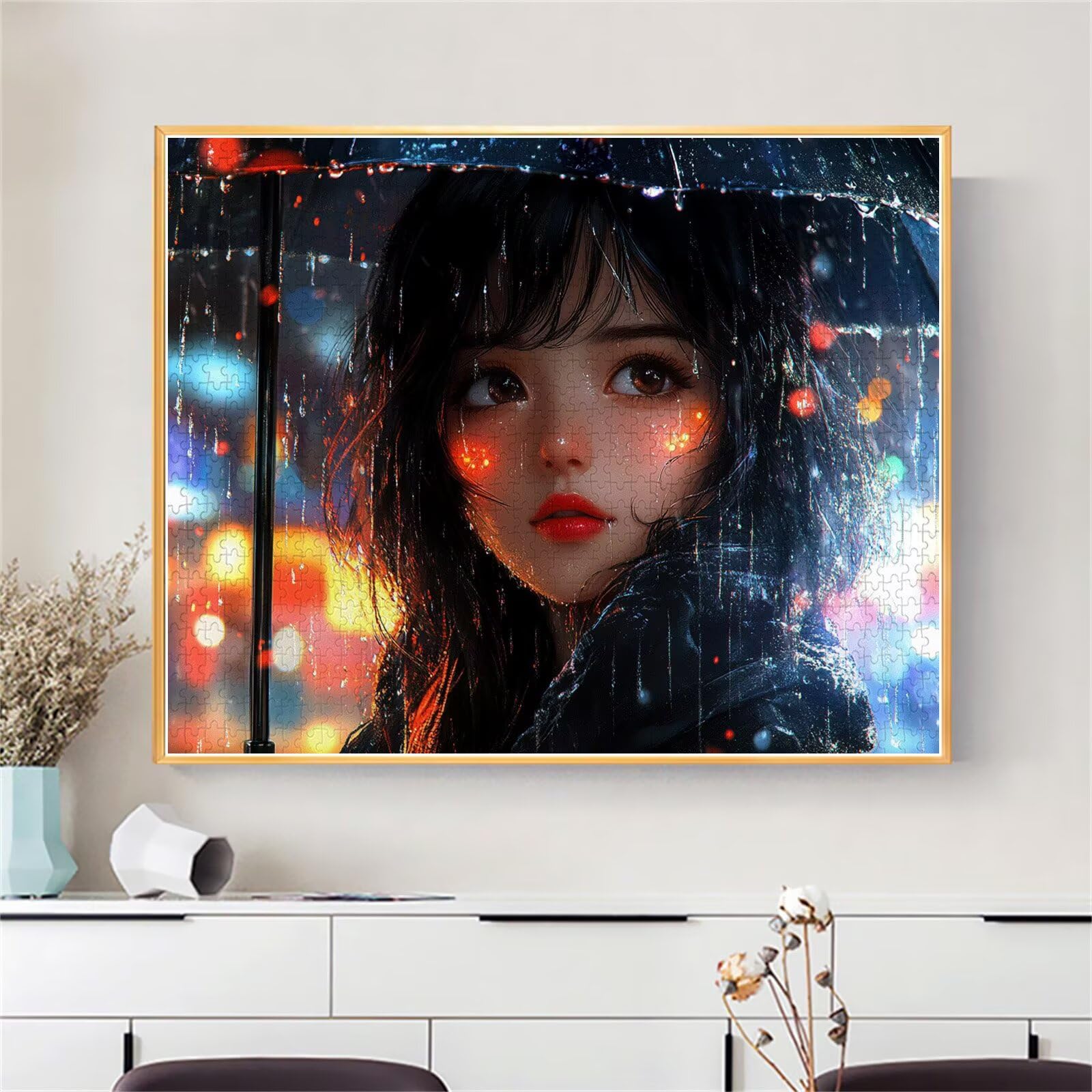 Ragazza Jigsaw Puzzle Adulti 5000 pezzi Jigsaw Puzzles Classici Arte Impossibili Grandi Dimensioni Cartone Animato per Adulti e Ragazzi Divertimento Giochi Rilassamento e Intelligence 105x156cm t-773