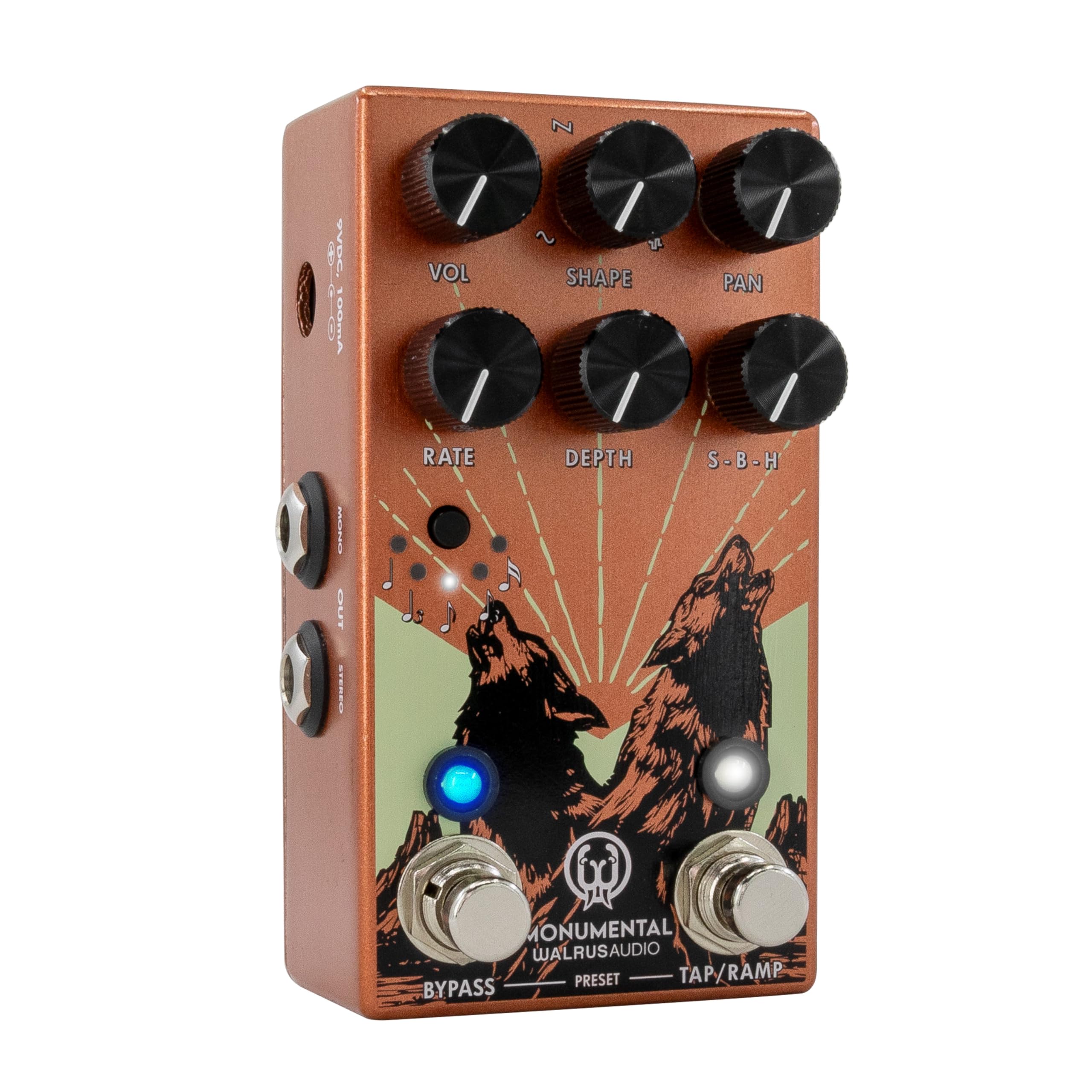 Walrus Audio Monumental Orange Stereo Harmonic Tap Tremolo - Effektgrät für Gitarren