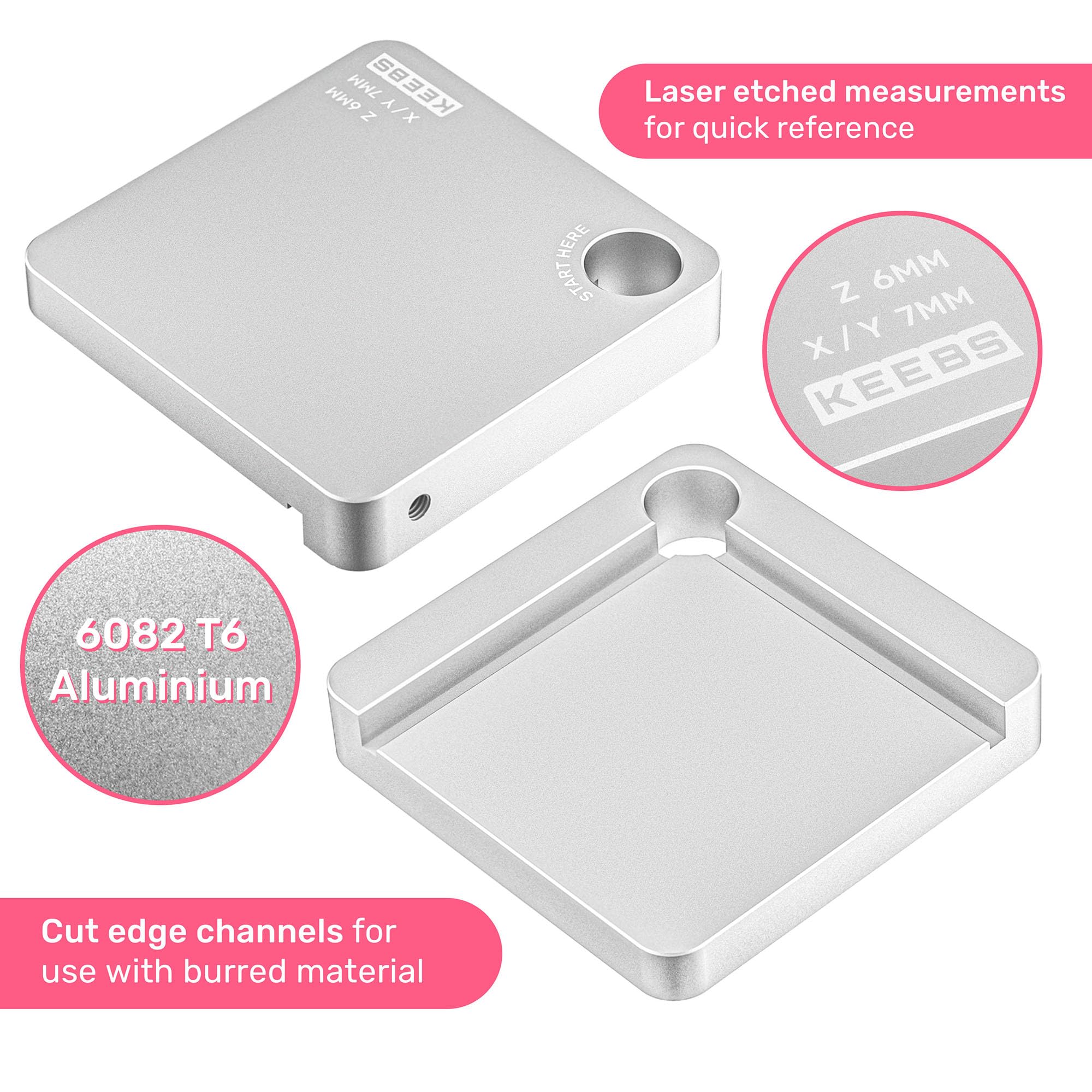 べじくり XYZ Touch Probe Plate for CNC Router Mill Precision Edge/Corner