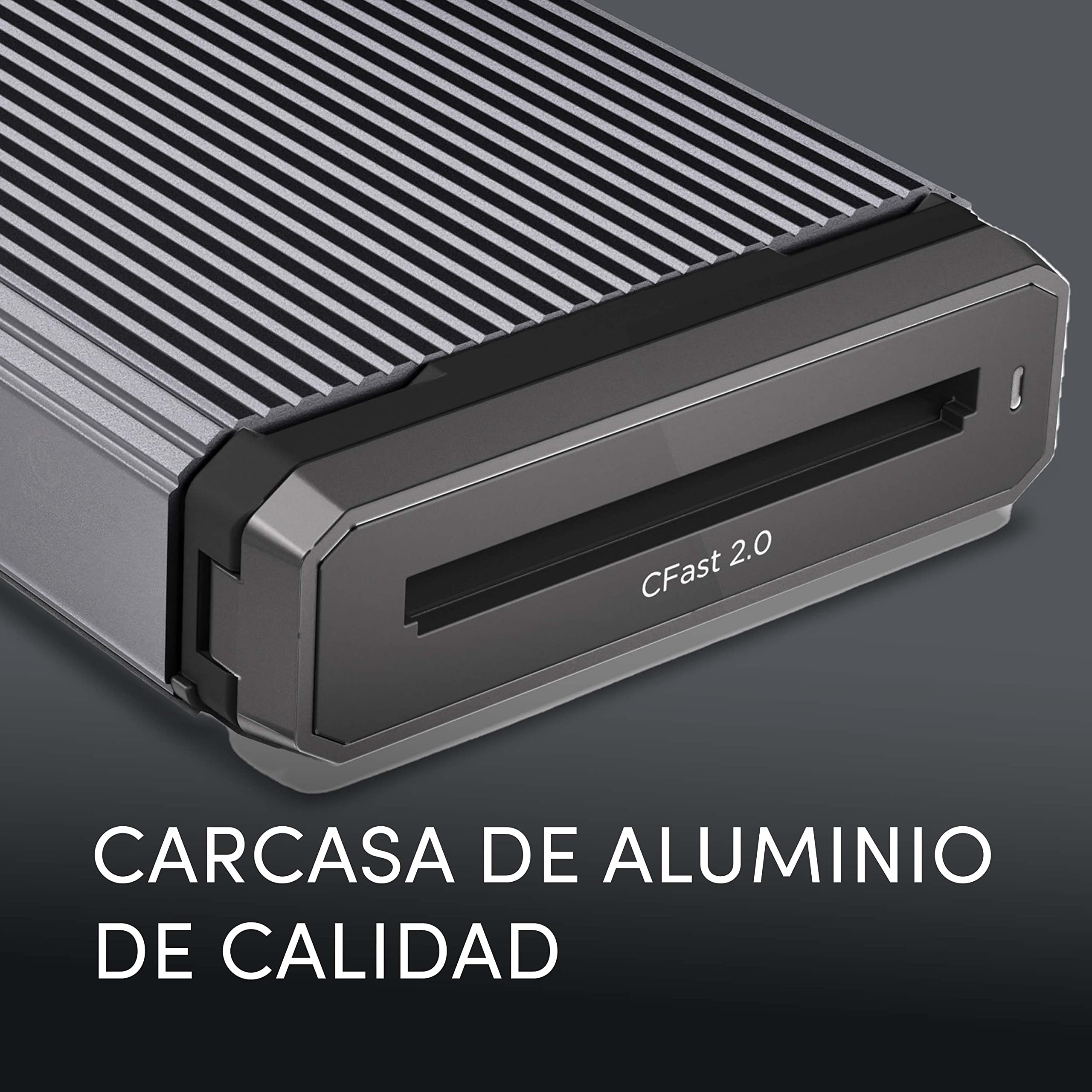 SanDisk Professional Pro-Reader CFast Lector de Tarjetas con transferencias superrápidas de Contenido Multimedia, Negro