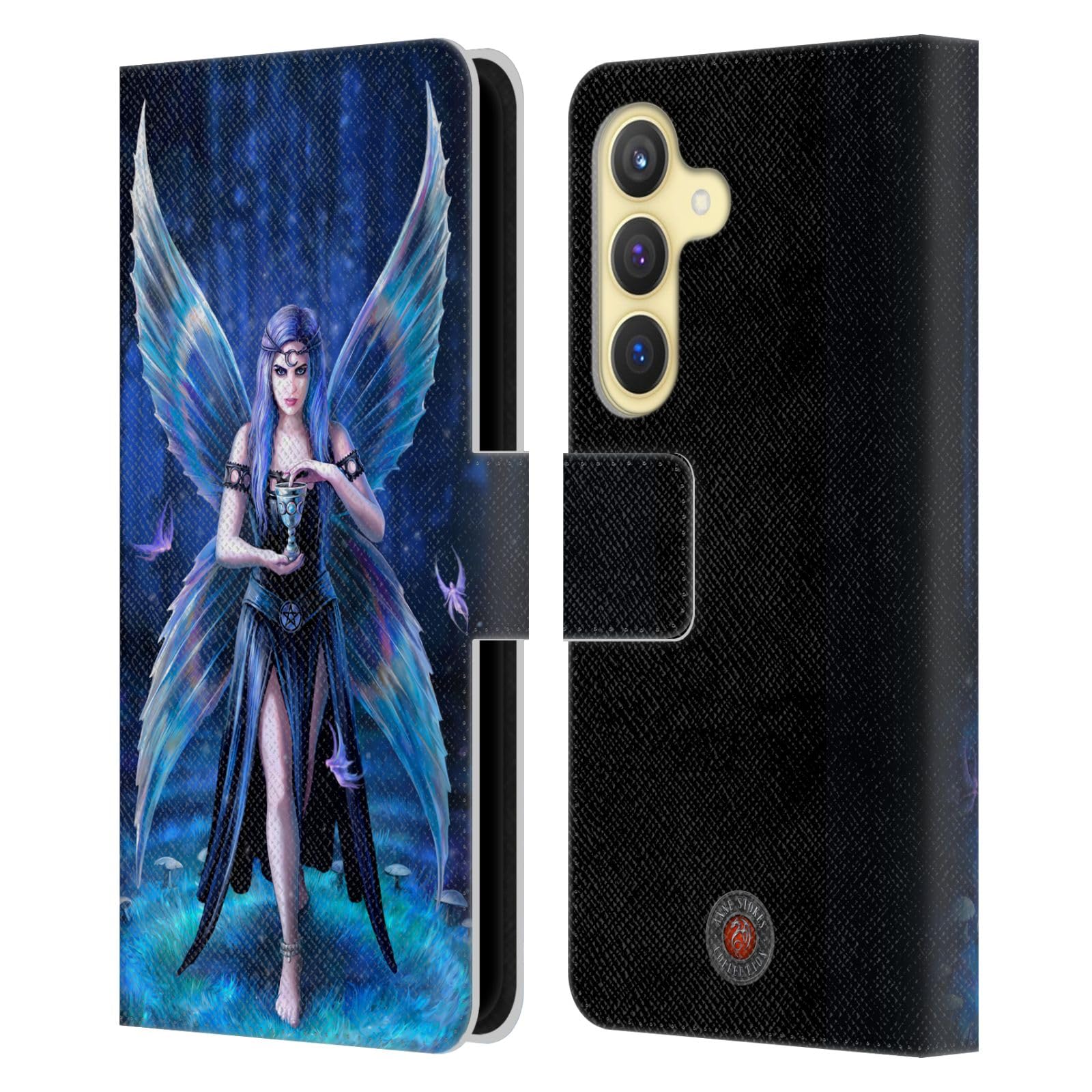 Carcasa de cuero Samsung S24 de Anne Stokes con acabado de lujo 7