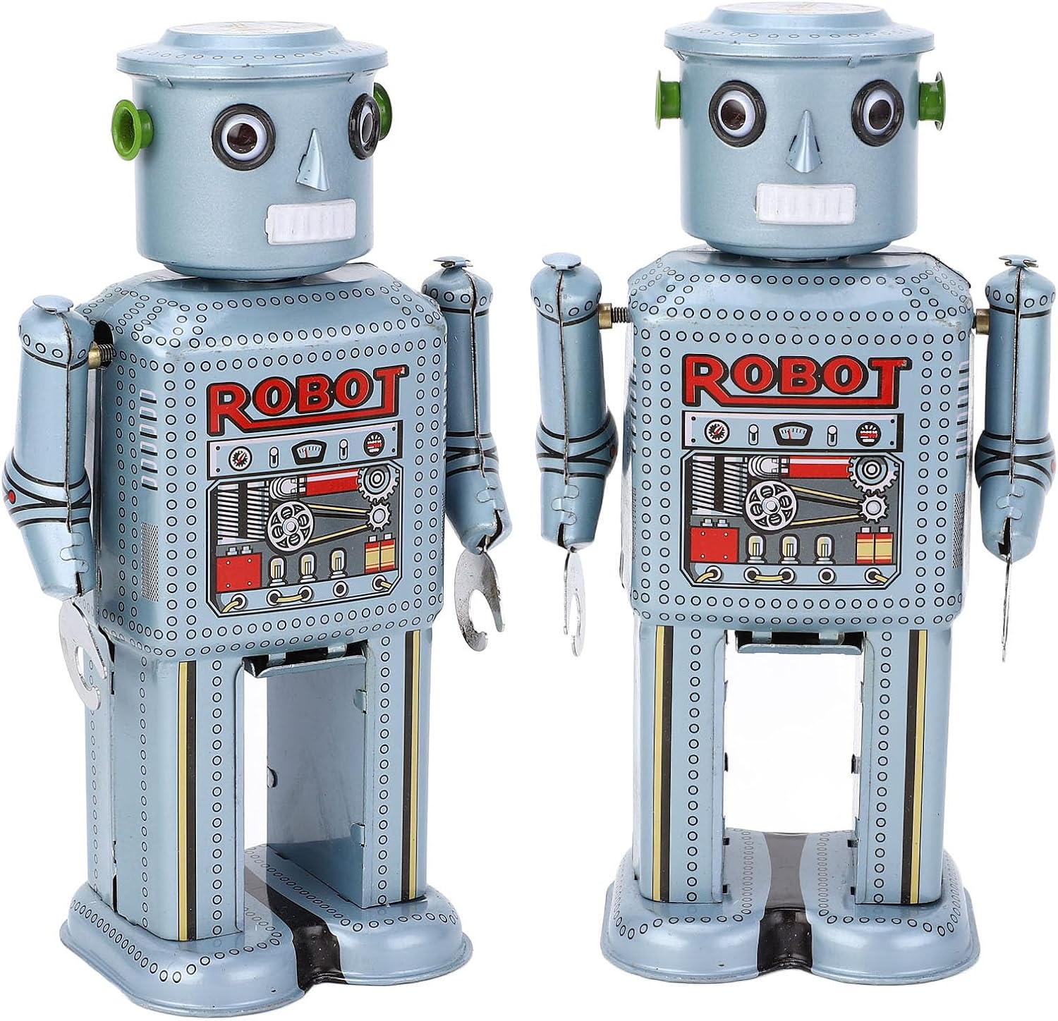 Pilipane Wind Up Vintage Robot Retro Mechanical Iron Clockwork Toy Decorative Handmade Collectible for Cafe Bar Restaurant Home Decor