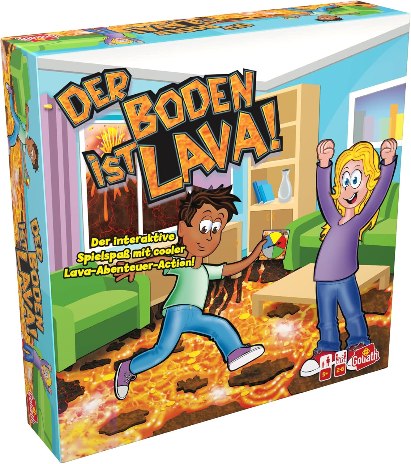 Goliath The Floor is Lava, Games and Party Game for Indoor and Outdoor Use for The Whole Family from 5 Years, Board Game for 2 to 6 Players