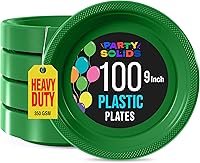 Vista 42 de Exquisitos platos de plástico morado Party Solids para fiesta, platos desechables morados de 7 pulgadas, suministros resistentes, 100 piezas