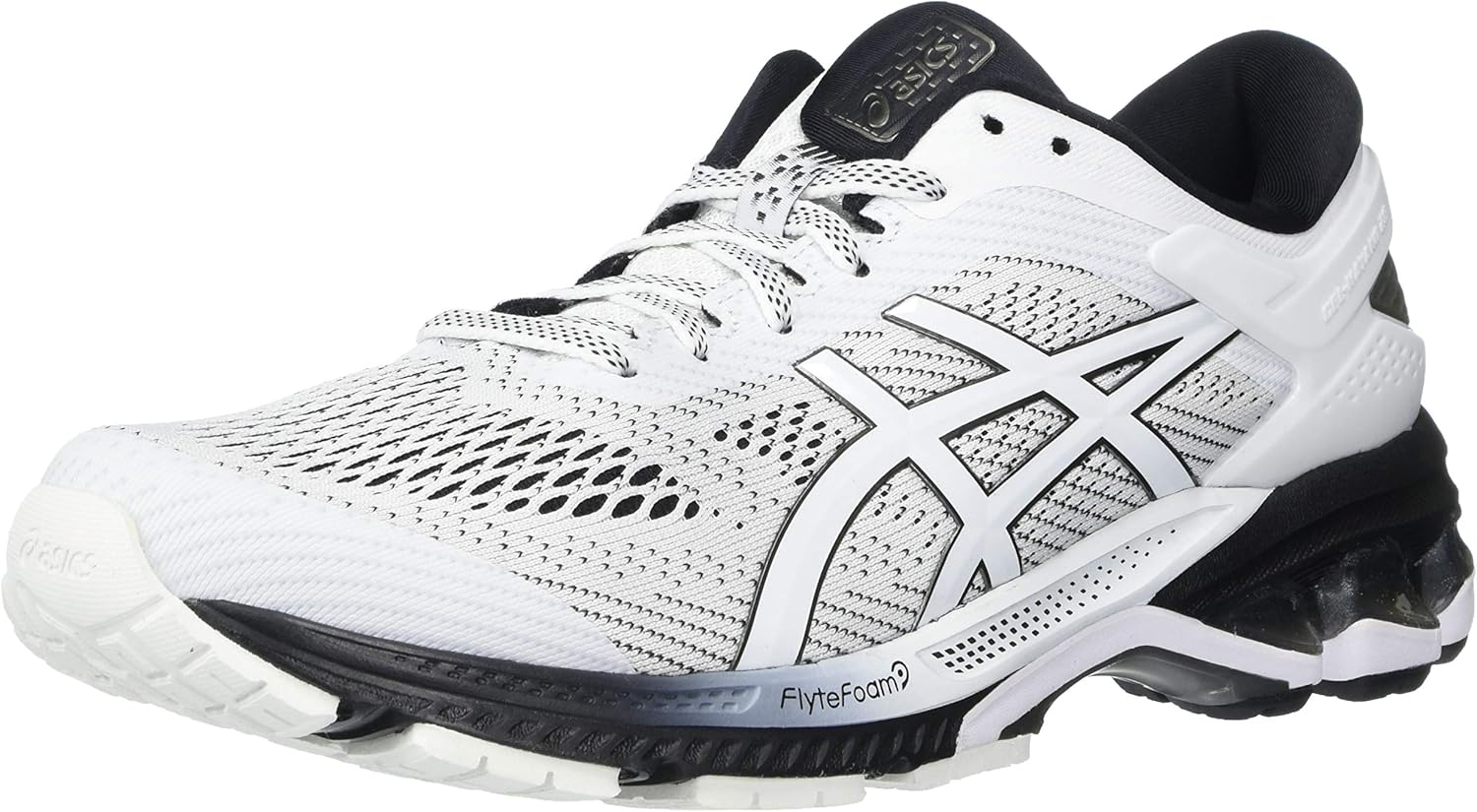 ASICS Women's Gel-Kayano 26 Running Shoes 5 White/Black