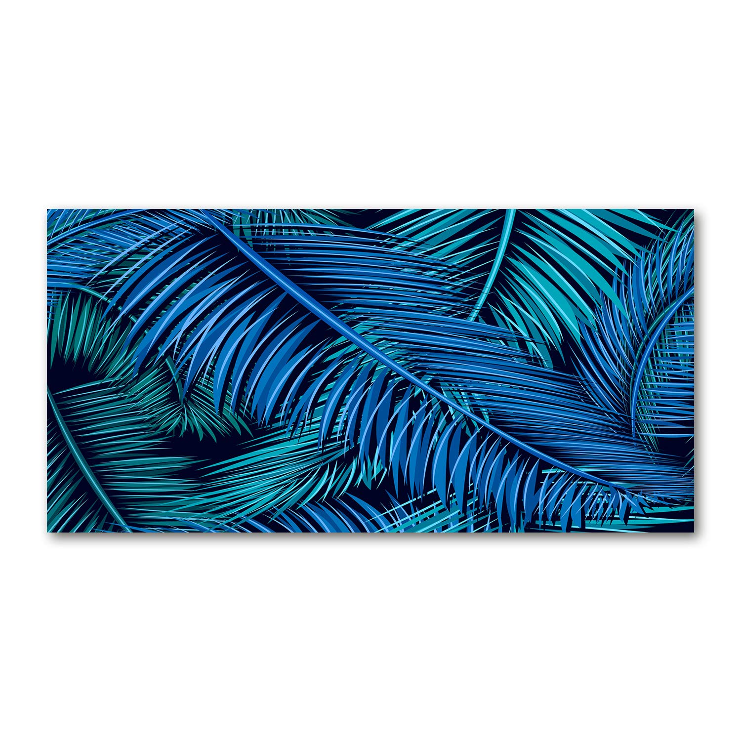Tableau acrylique chic feuilles de palmier 120x60 pour une décoration raffinée