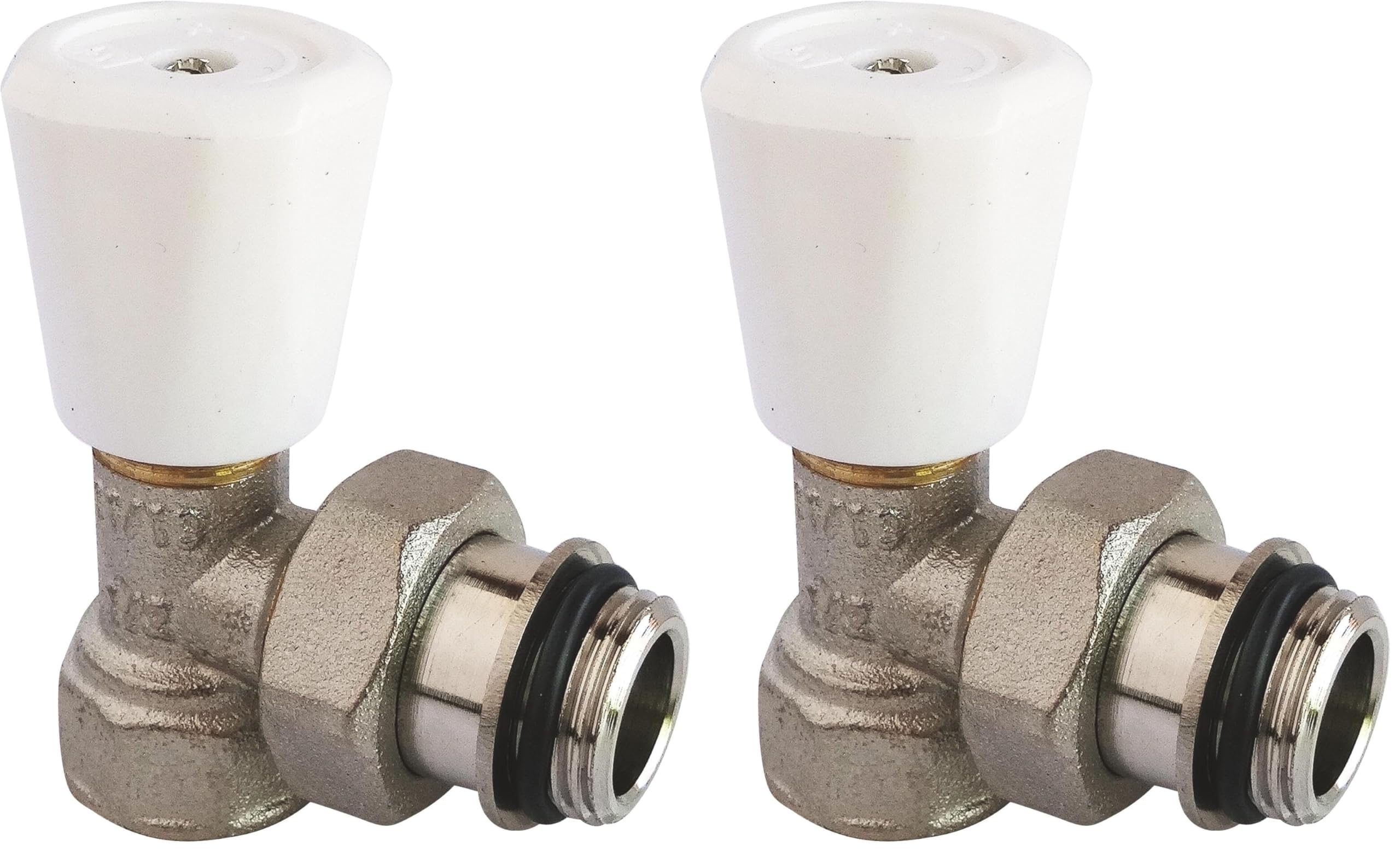 Somatherm For You - Robinet de radiateur manuel équerre 3/8 W400004 (Lot de 2)