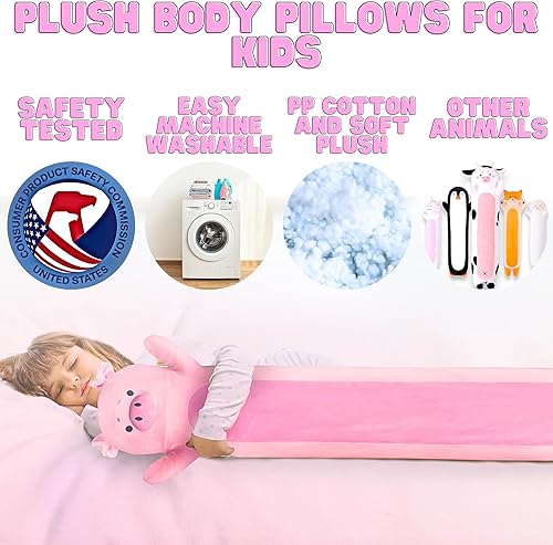 Miniatura 2 de Almohada de peluche grande de cerdo de 35 pulgadas, juguetes de cerdo, bonita almohada de cerdo gigante, regalo para novia, peluche grande y suave,