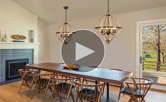 オランダ製アンティーク家具② Q&S Rustic Antique Orb Chandelier Farmhouse Vintage 6-Lights